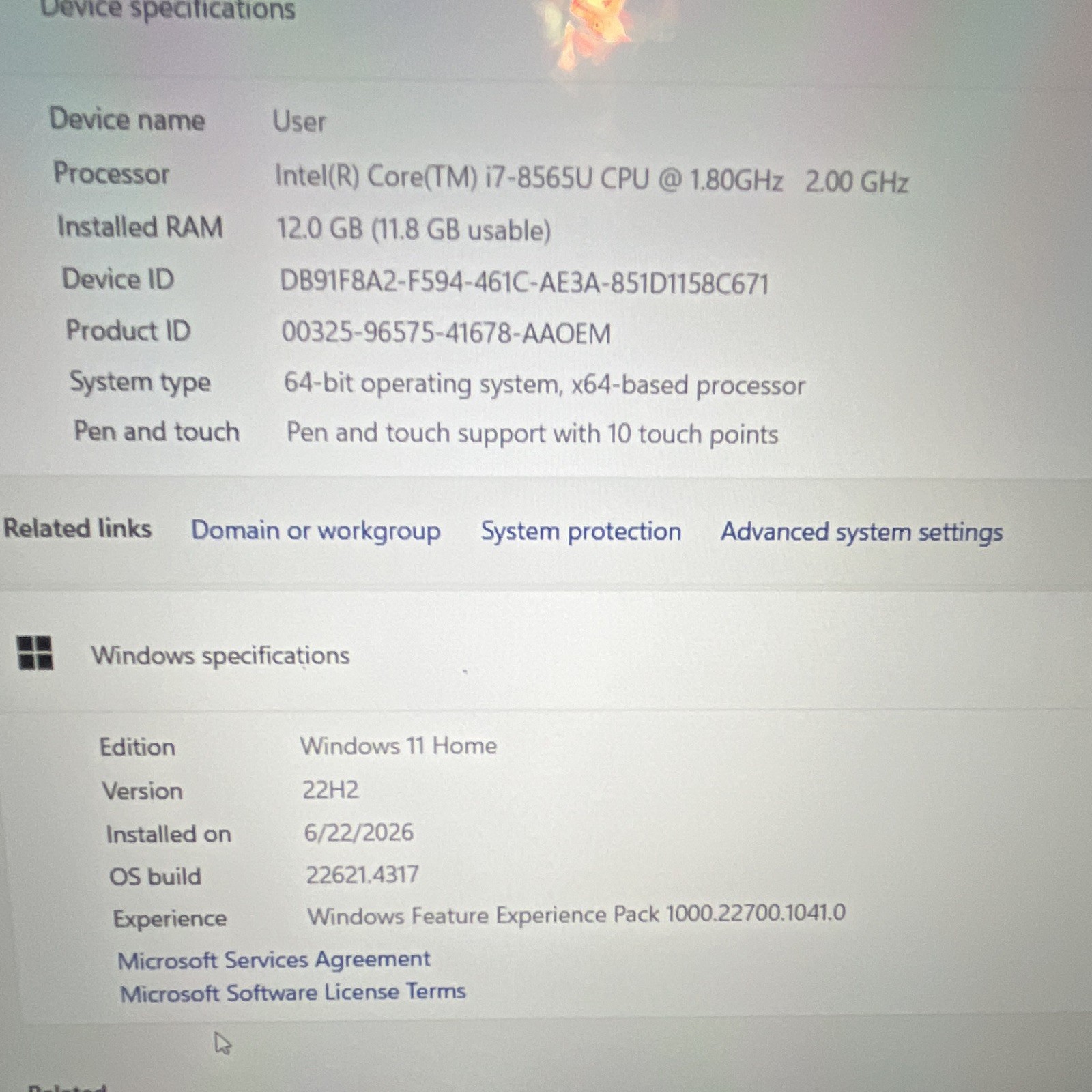 Lenovo Yoga 730-15IKB i7-8565U 12GB RAM 256GB SSD Fast Laptop Read Description