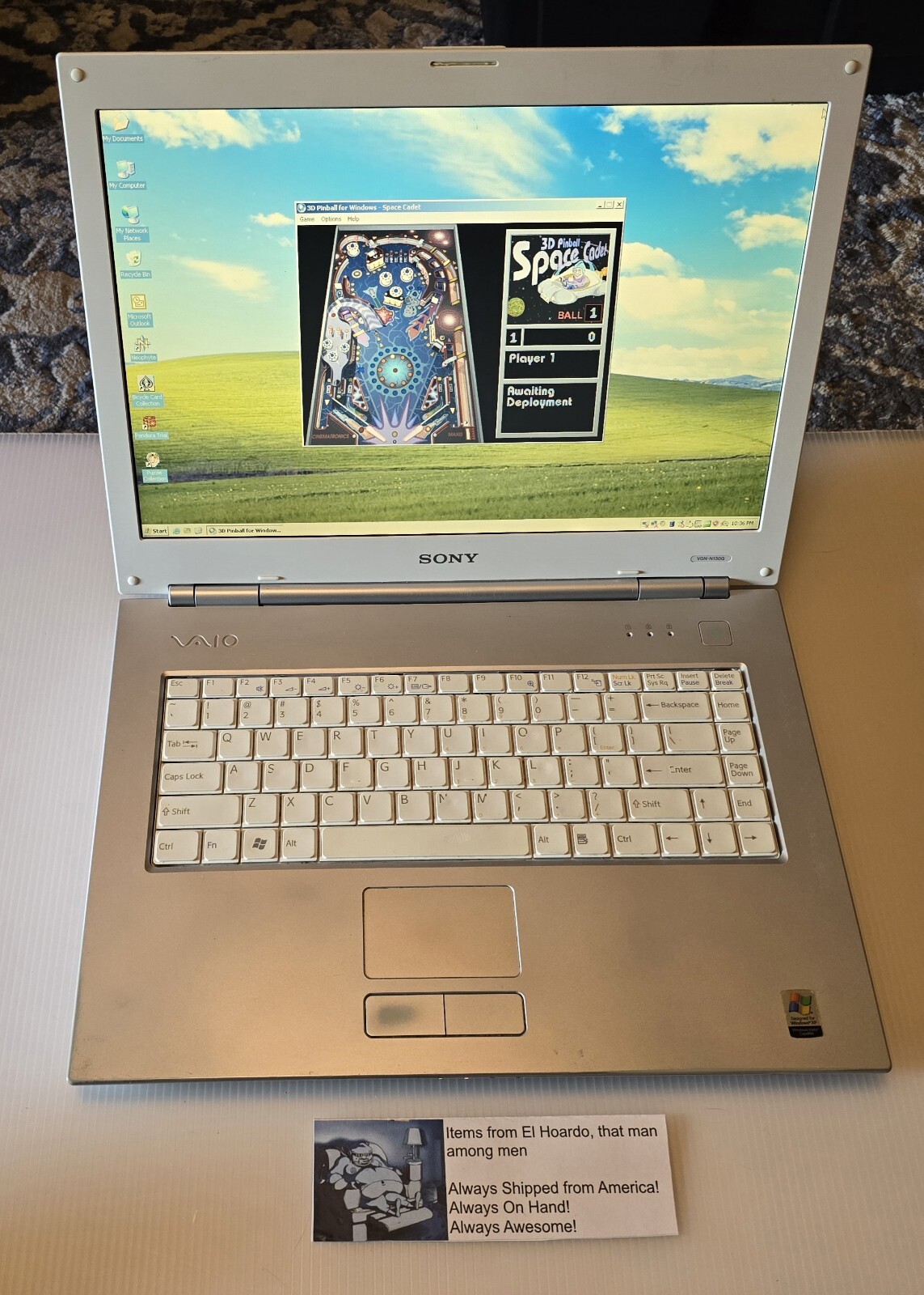 Sony Vaio VGN-N130G PCG-7T1L 1GB ram 80gb hdd 1.6ghz Core Duo Tested READ FIRST