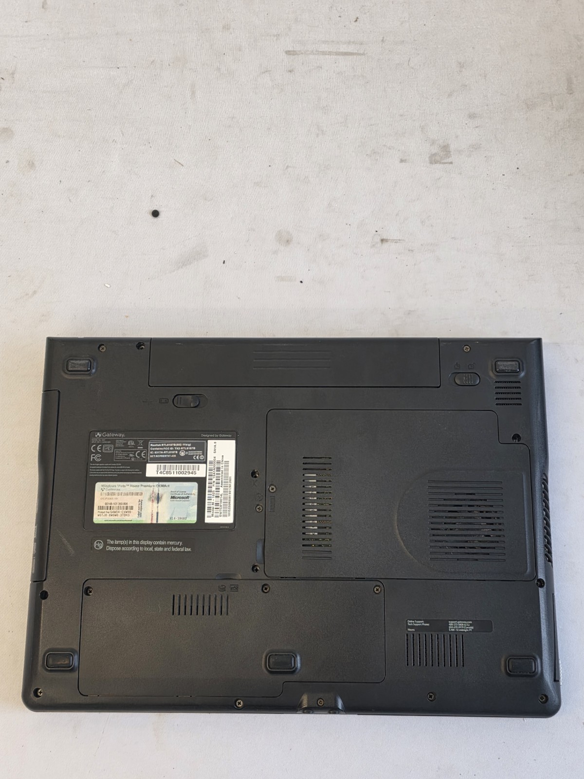 Gateway SA1 Laptop – AMD Turion 64 TL-60 – 2GB RAM – Parts/Repair – READ