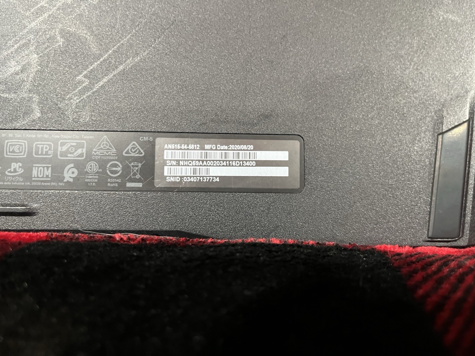 Acer Nitro 5 AN515-54-5812 Gaming Laptop Intel Core i5 GTX Black