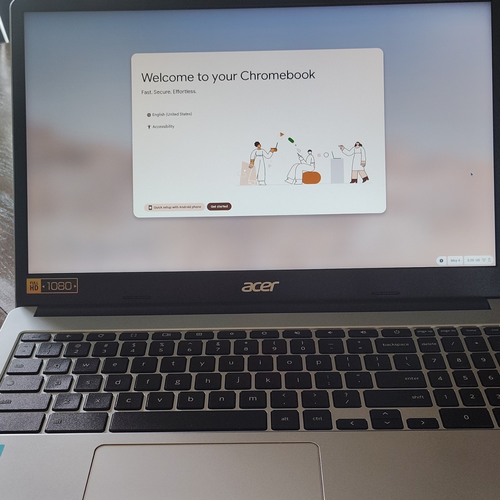 Acer Chromebook 14″ Full HD 1920×1080 Silver Laptop with Acer Sleeve Chrome OS