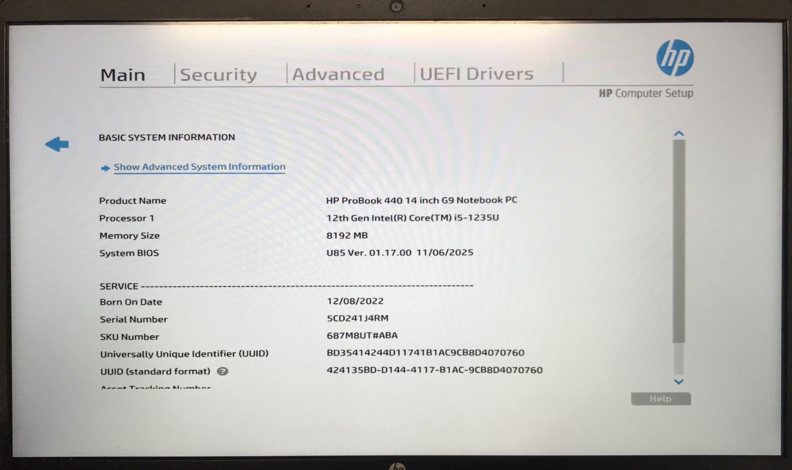 HP ProBook 440 G9 14″ Laptop i5-1235U 8GB RAM 256GB NVMe