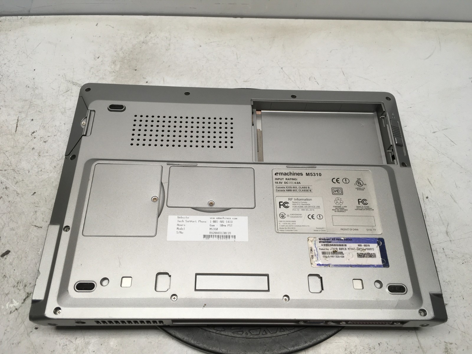eMachines M5310 Mobile AMD Athlon XP 1800MHz 512MB NO HDD