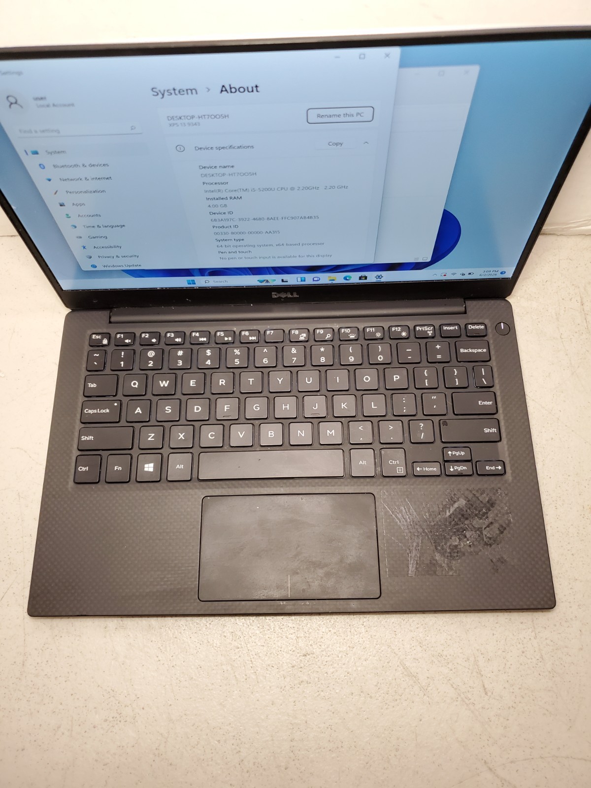 Dell XPS 13 9343 Laptop Core i5-5200U 2.19GHz 4GB RAM 128GB SSD Win11 READ! #69