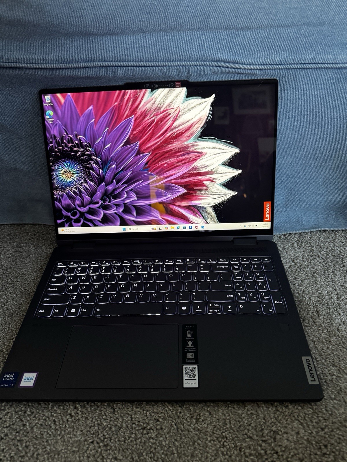 Lenovo Yoga 7i 2-in-1 AI Copilot+ 16″ Touch Ultra 5 226V 16GB 1TB W11H 2Yr