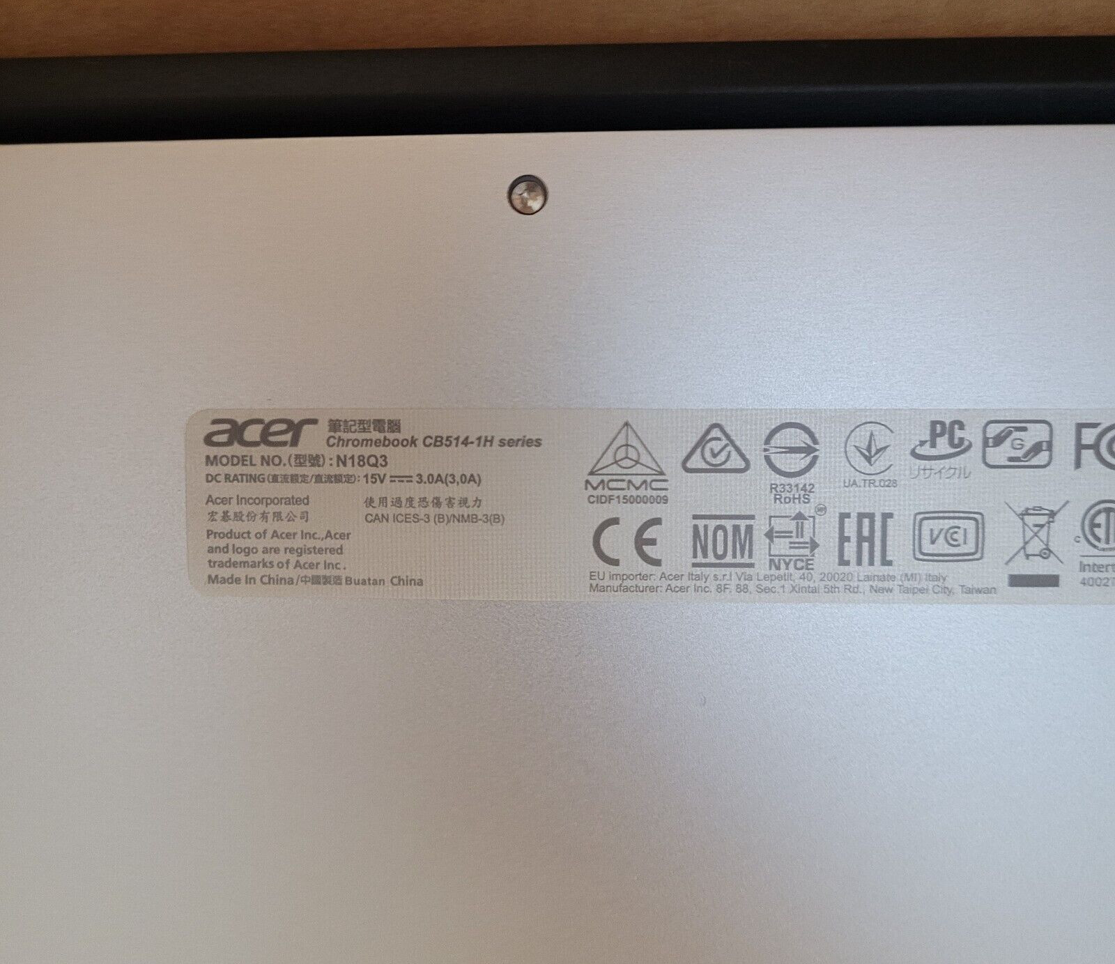 Acer CB514-1HT Chromebook 14″ Intel N4200 1.10GHz 8GB RAM 64GB eMMC NX.H1LAA.003