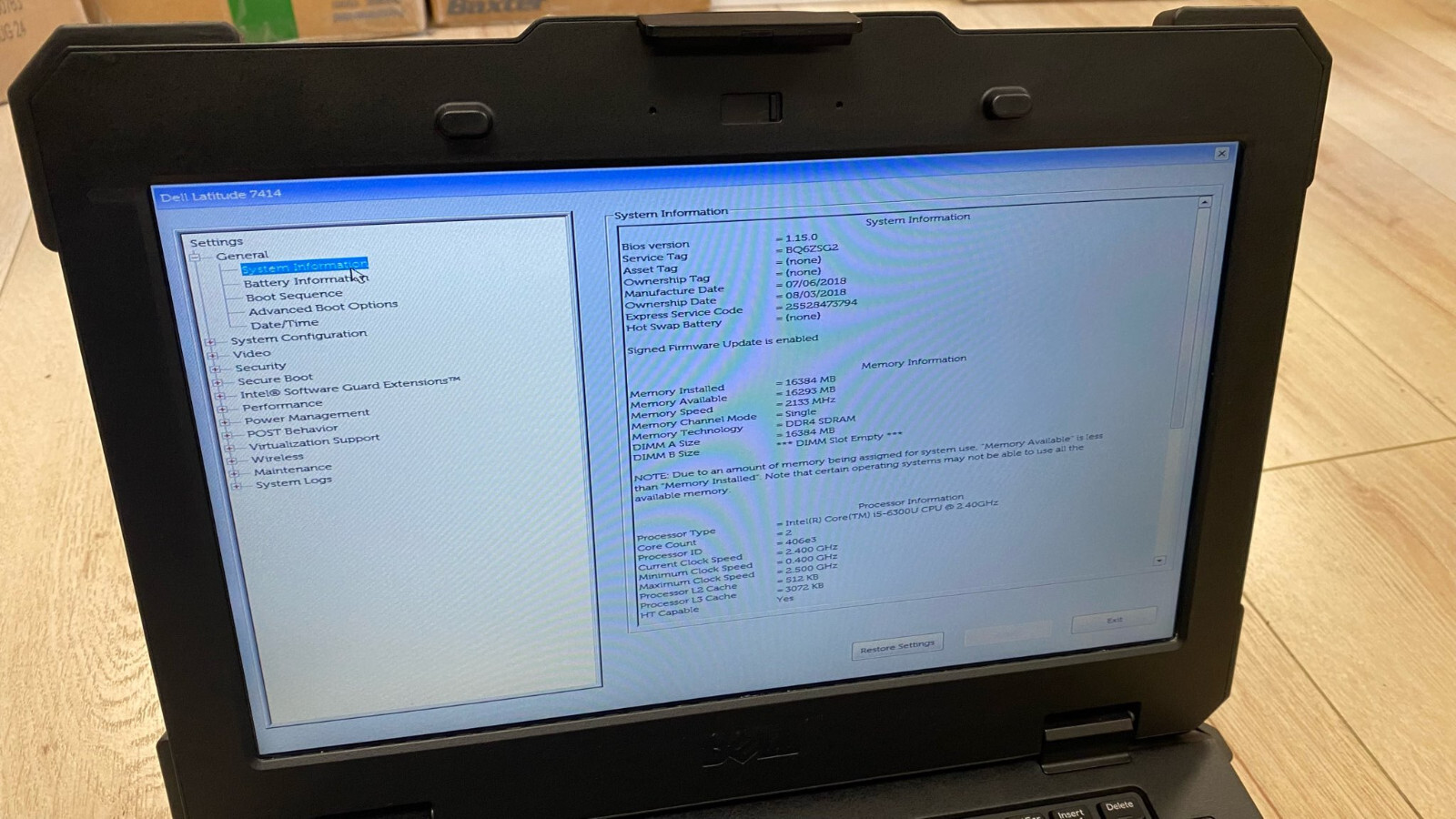 Dell Latitude 7414 Rugged Intel Core i5-6300u 16Gb RAM 256gb SSD Win10 Pro-3