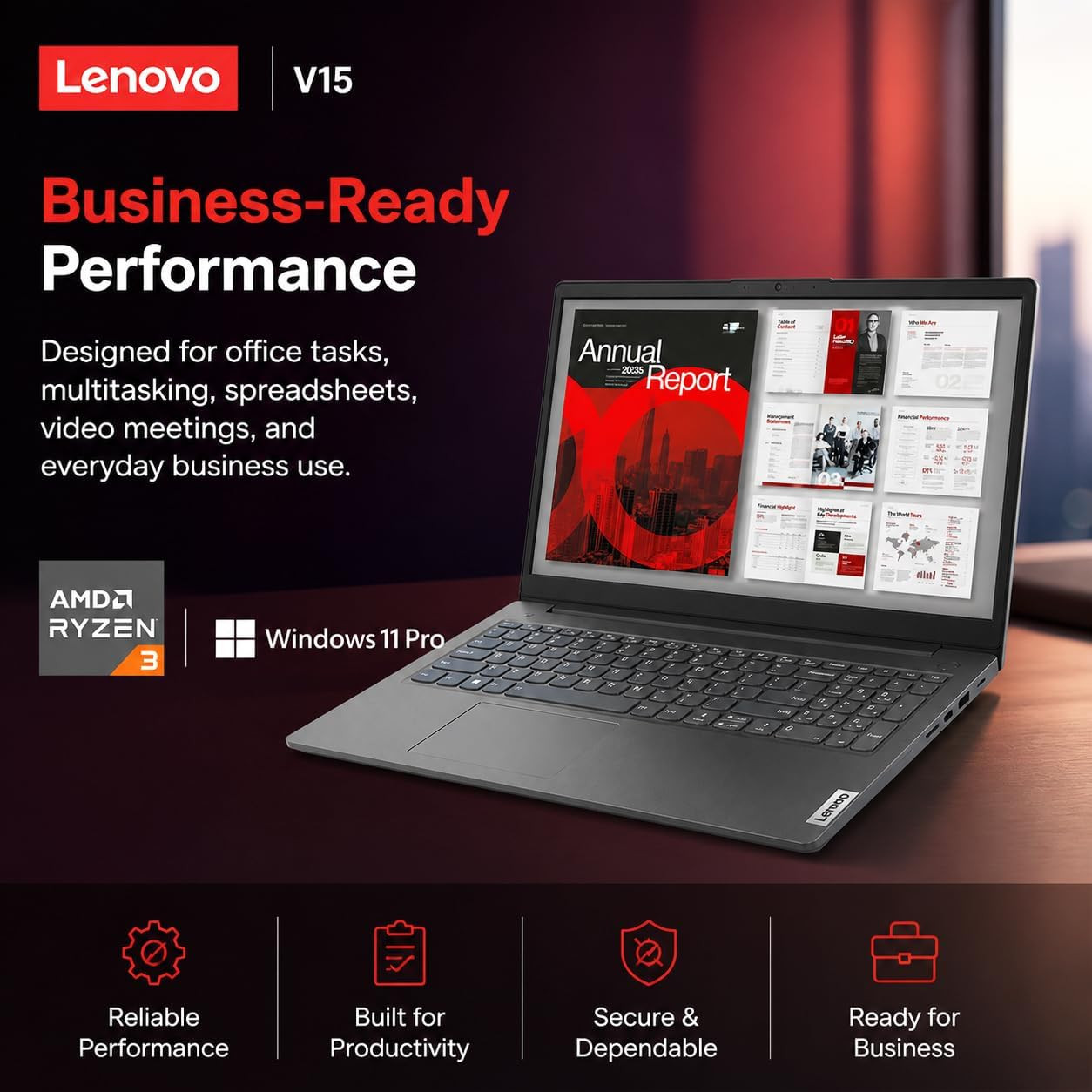 2026 New V15 Business and Student Laptop, Ryzen 3 7320U(Outperforms Intel I7-106