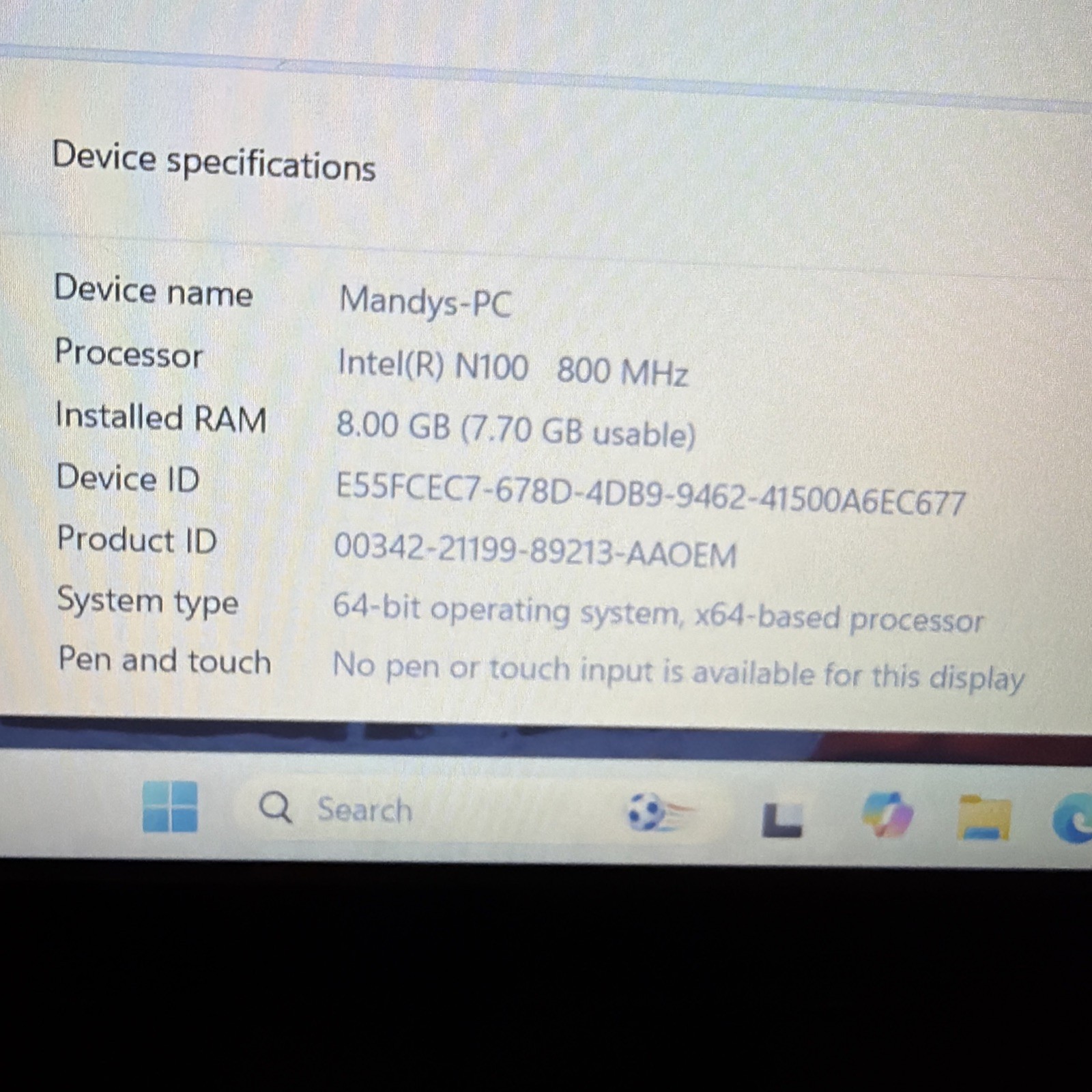 Lenovo V15 G4 IAN 15.6″ N100 0.8GHz 8GB RAM 128GB SSD Windows 11