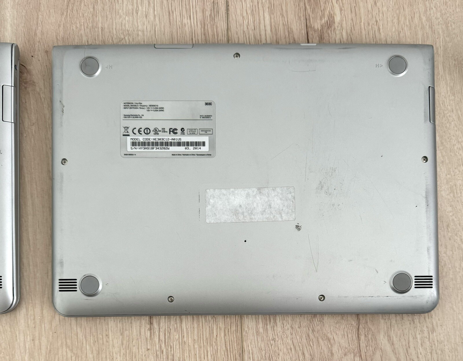 Samsung Chromebook XE303C12 Silver 11.6″ Wi-Fi Laptop For Parts Lot Of 2Untested