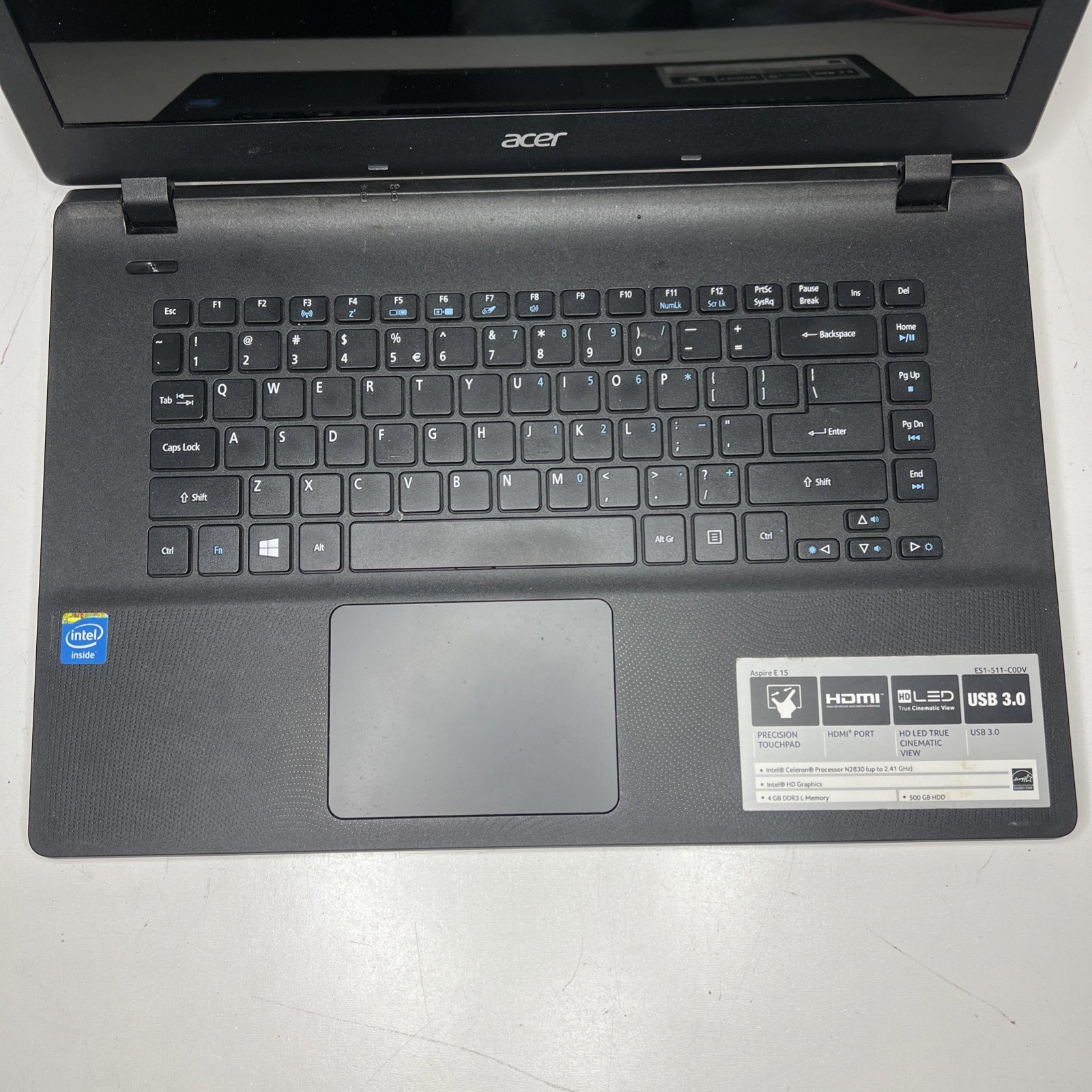 Acer Aspire E15 ES1-511 Intel N2830 4GB RAM 500GB HDD 15.6” (Needs New Battery)