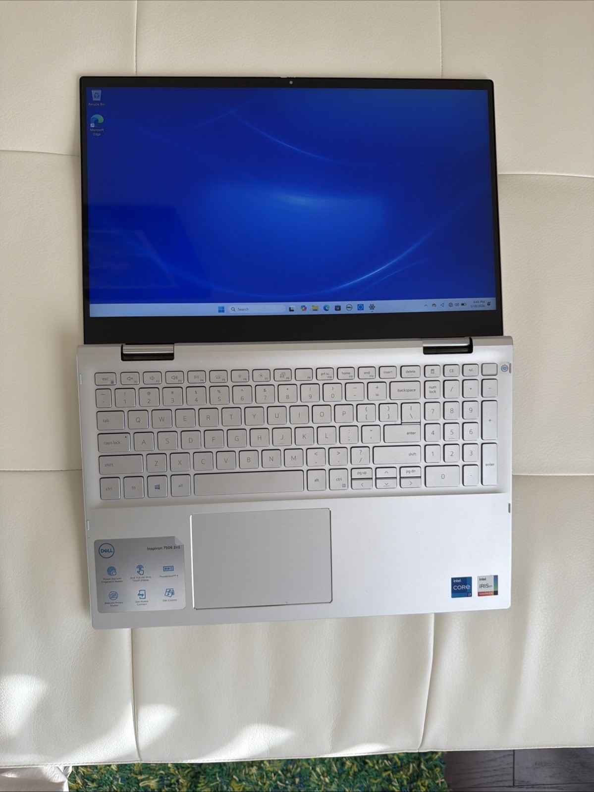 Dell Inspiron 15 7506Laptop (15, Intel Core i7-1165G7 512GB SSD, 16GB RAM) Touch