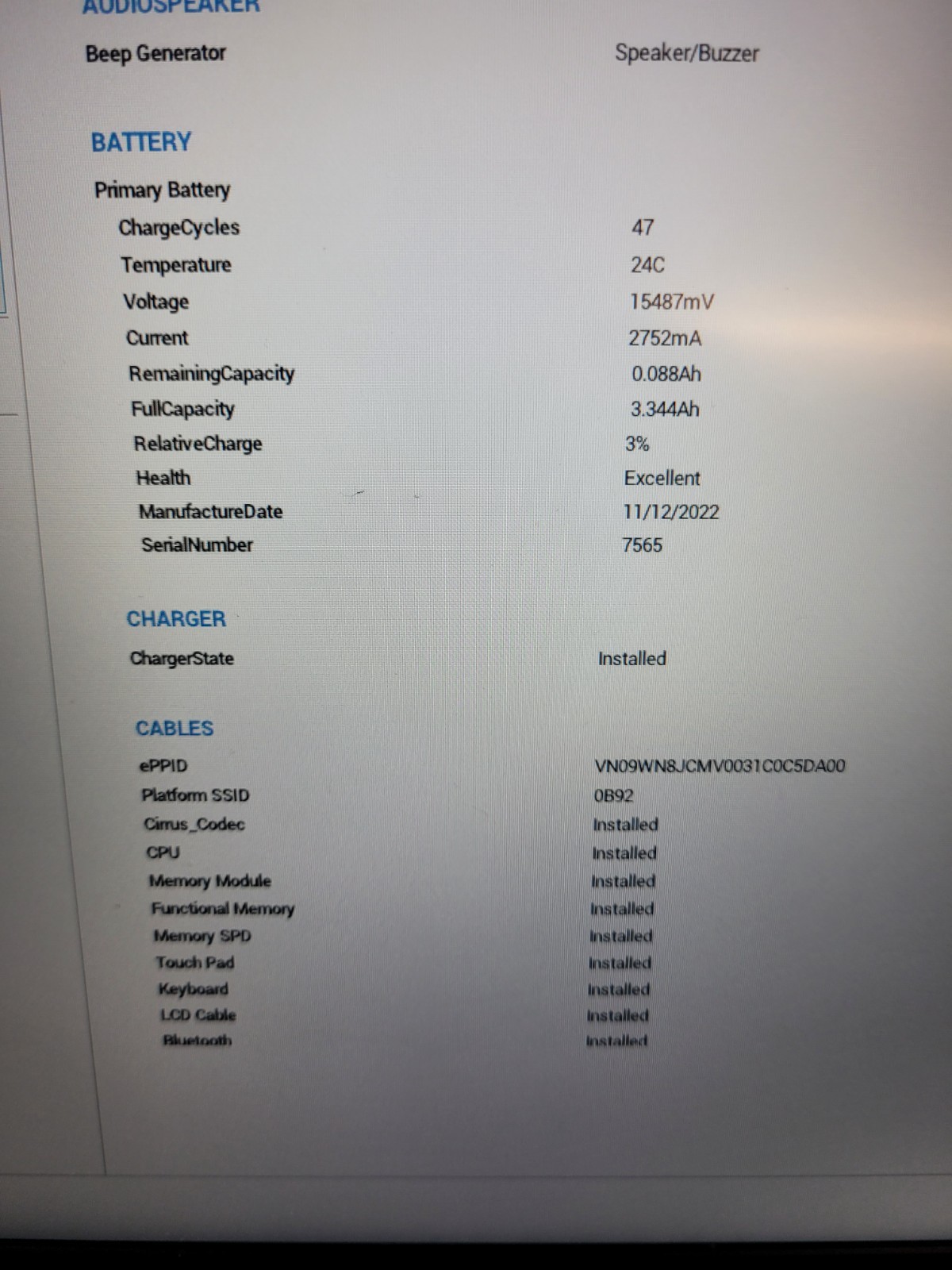 Inspiron 15 3520, i7-1255U@4.20Ghz,16GB Ram, No Drive No OS