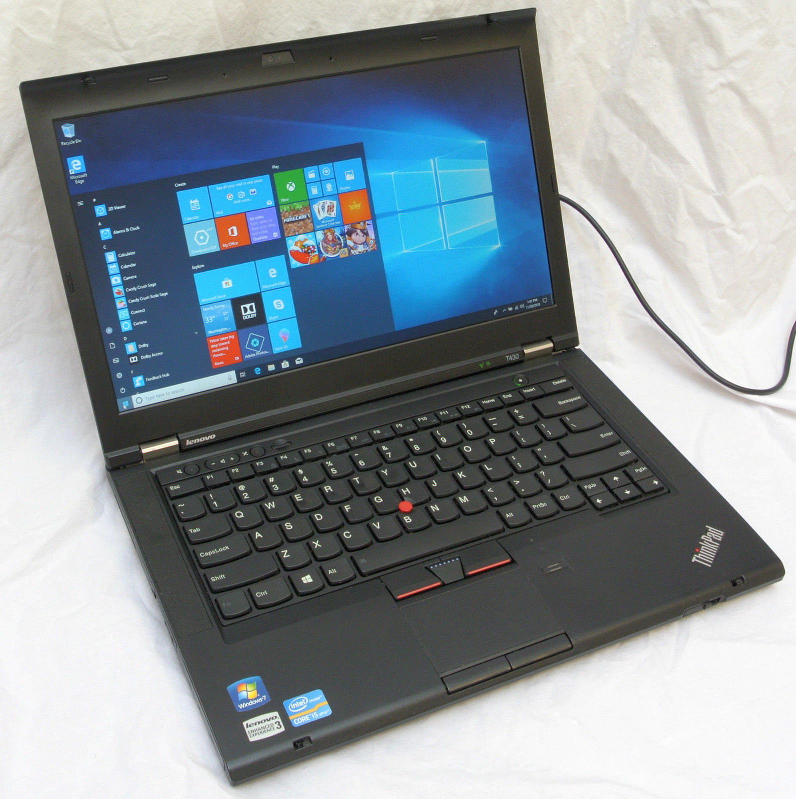 Lenovo Thinkpad T430 i7-2.9GHz FAST 2TB SSD 16GB 14″ HD+ DVDRW Docking