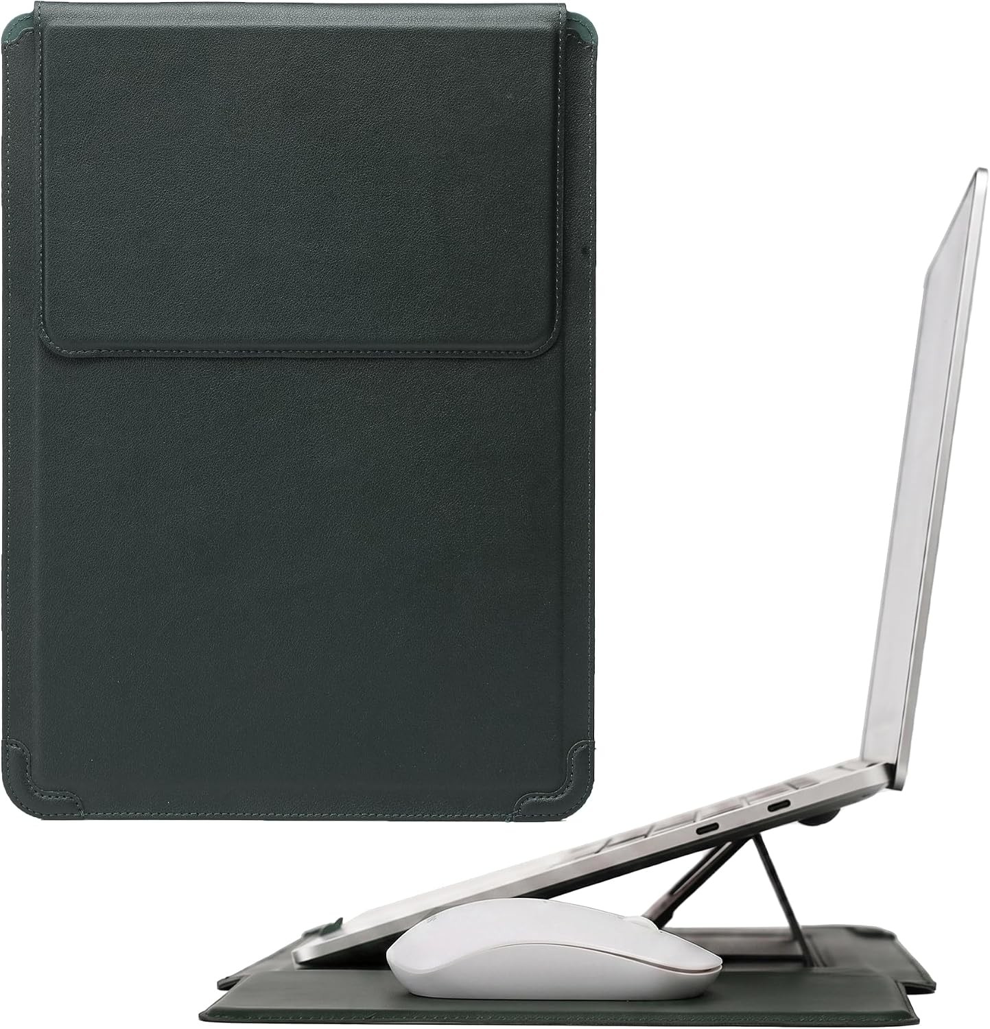 16 Inch Soft Slim Laptop Sleeve Case with Stand for MacBook Pro/Air and More