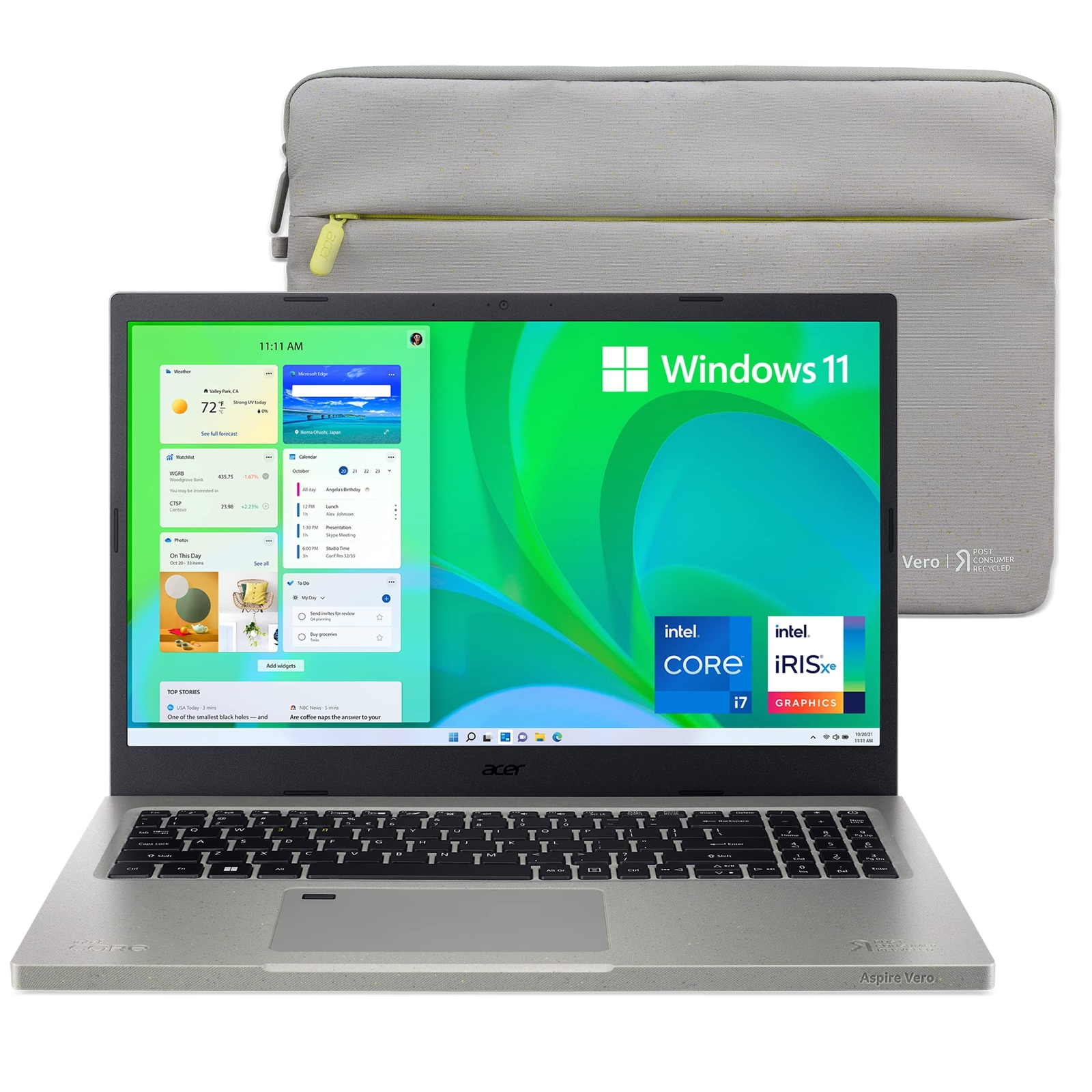 Acer Aspire Vero AV15-51-7617 Green PC | 15.6″ FHD IPS 100% sRGB-Display | 11th