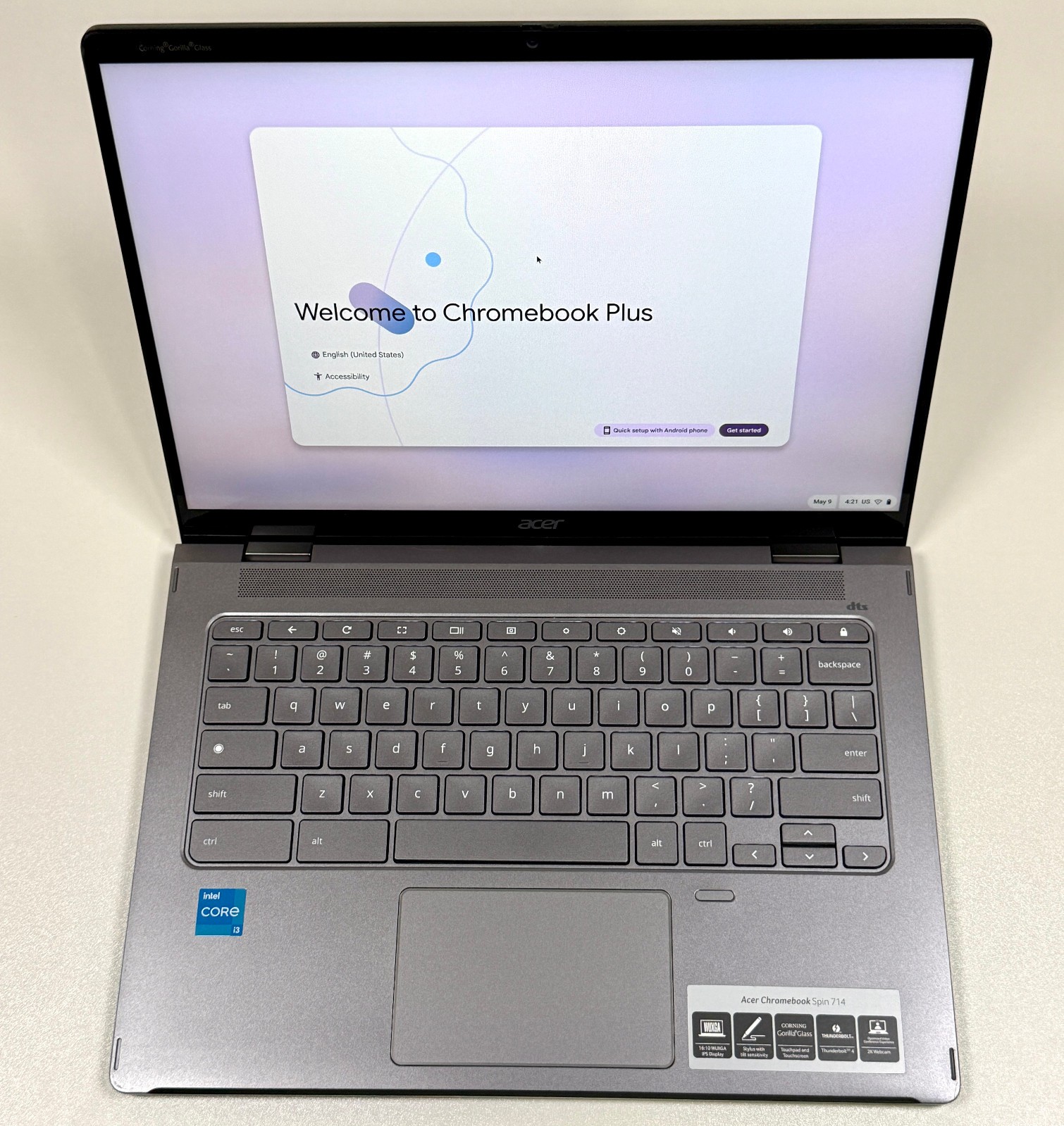 Acer Chromebook Spin 714 CP714-2WN-320J 14″ 1.2GHz i3-1315U 8GB RAM 256GB SSD