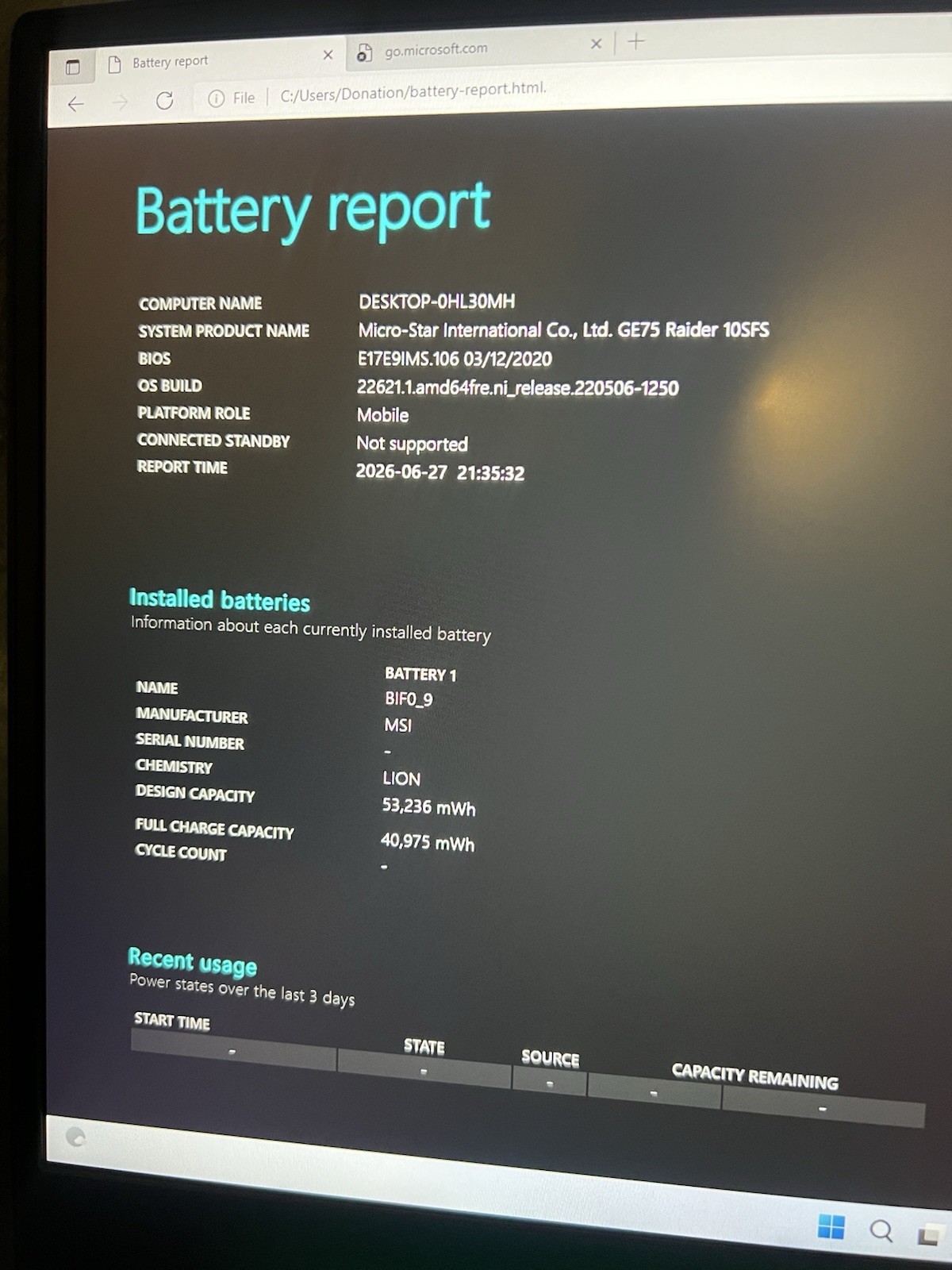 MSI GE75 Raider 10SFS 17.3” i7-10750H RTX 2070 SUPER 16GB 512GB Gaming Laptop