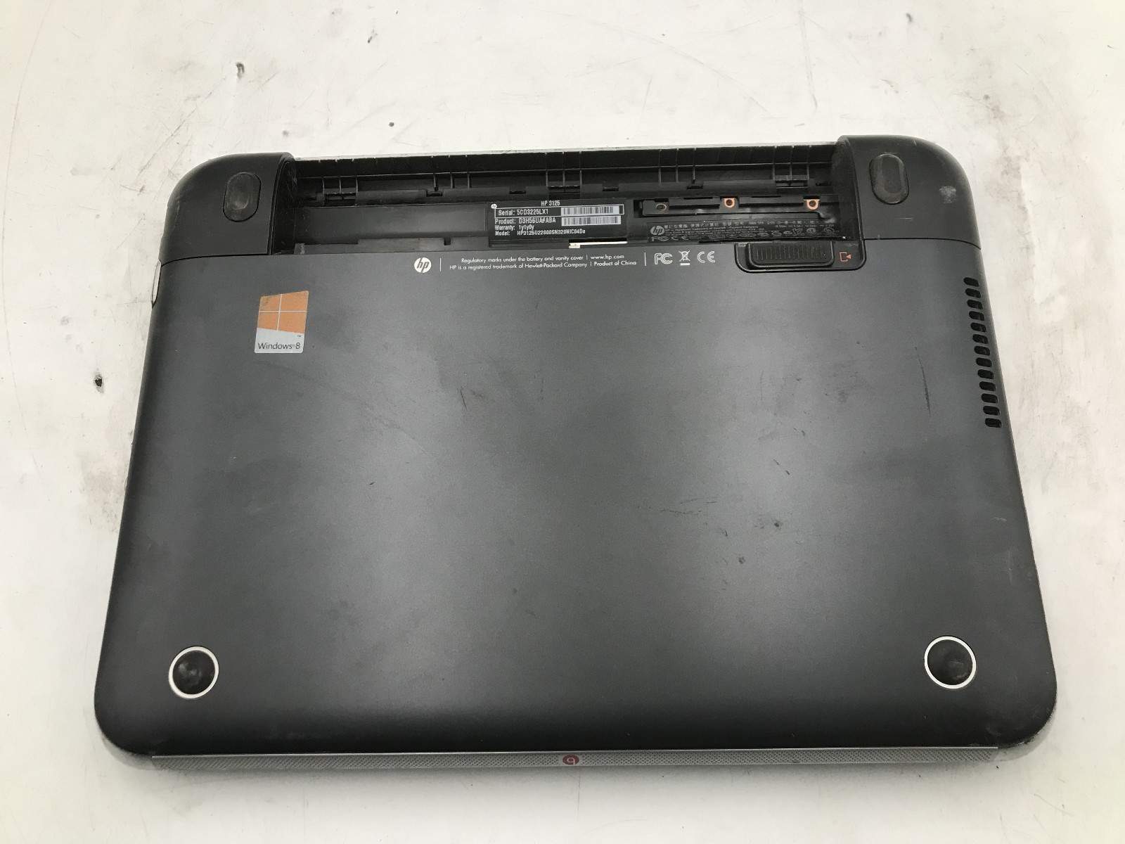 HP 3125 LAPTOP – BOOTS TO BIOS – AMD E2 2000 – NO RAM – 12″ -READ DESCRIPTION-BB