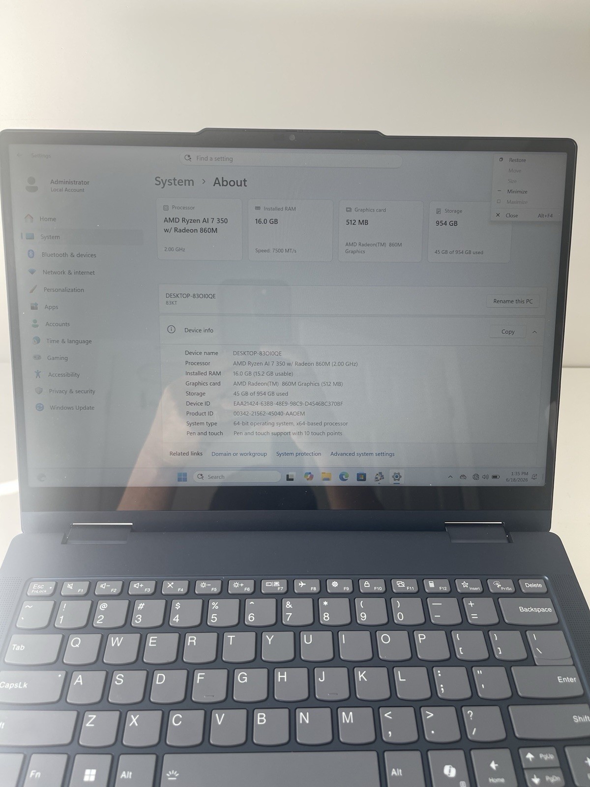 Lenovo Ideapad 5 2-in-1 14″ Ryzen Ai 7 350 16GB 1TB SSD Windows 11 Touch + pen