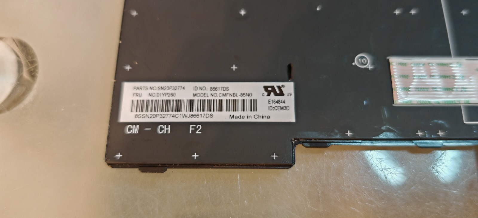 LENOVO THINKPAD L480 E480 E490 KEYBOARD KEYBOARD 01YP260 SN20P32274