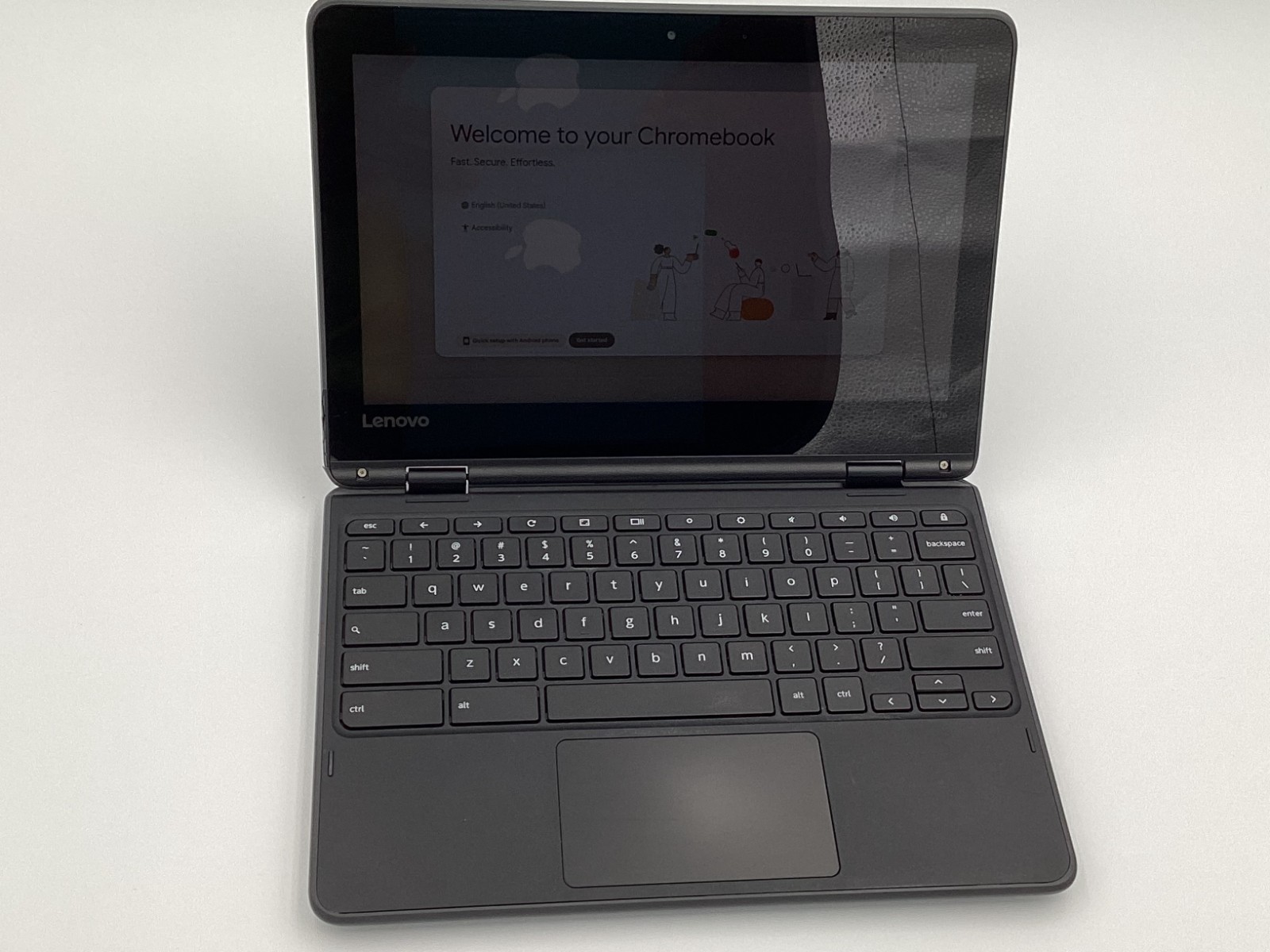 Lenovo 300e Chromebook 81H0 (11.6″ Touch, 4GB, 32GB eMMC, ChromeOS) w/ Charger