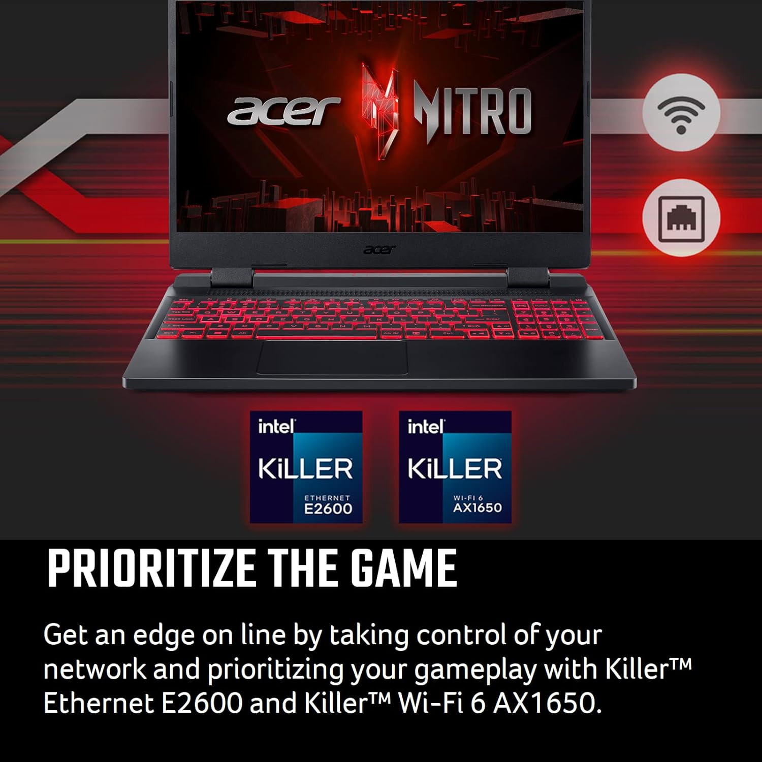 Nitro 5 AN515-58-57Y8 Gaming Laptop | Intel Core I5-12500H | NVIDIA Geforce RTX