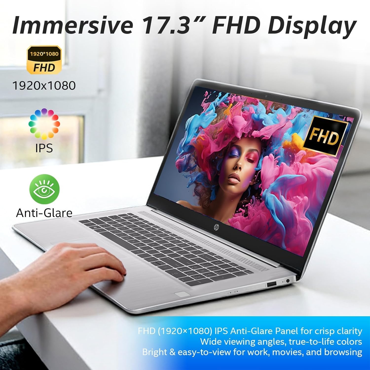 HP Laptop 17.3″ Intel Core i5 Processor Up to 64GB RAM 2TB SSD Microsoft Office