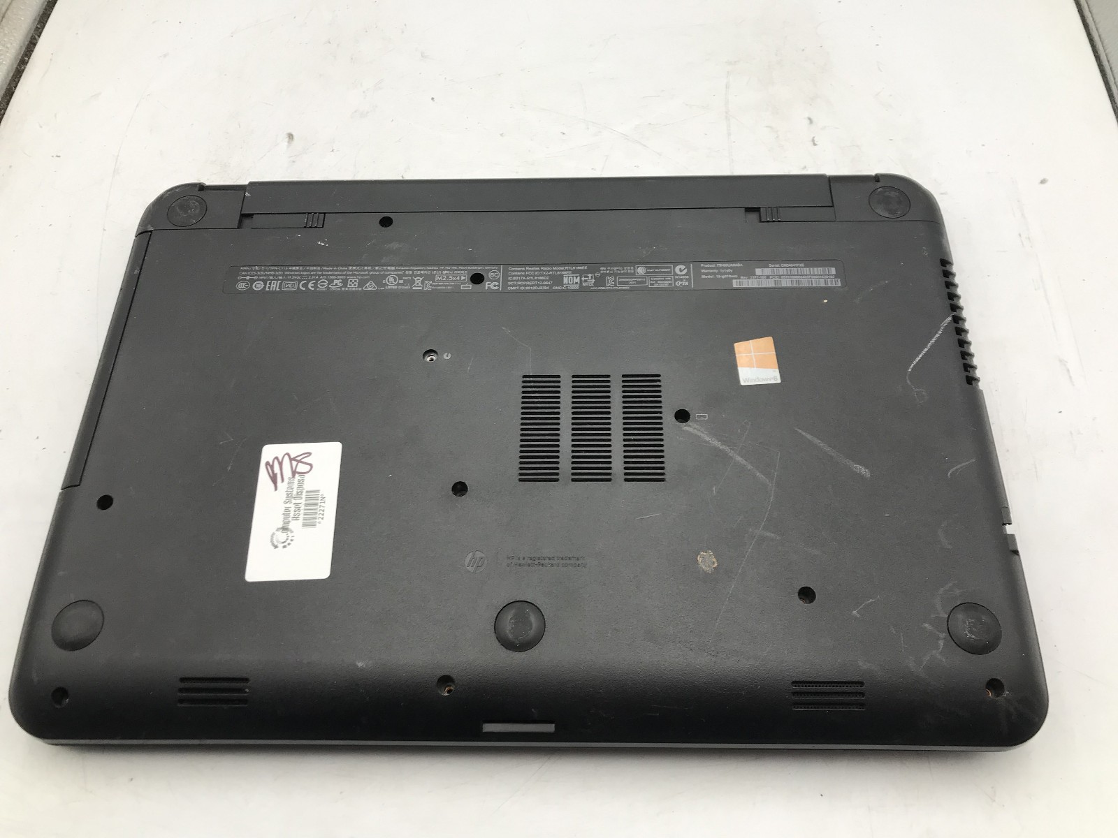 HP 15 G019WM – FOR PARTS/NO POWER – AMD E1-2100 – NO RAM – READ DESCRIPTION – BB