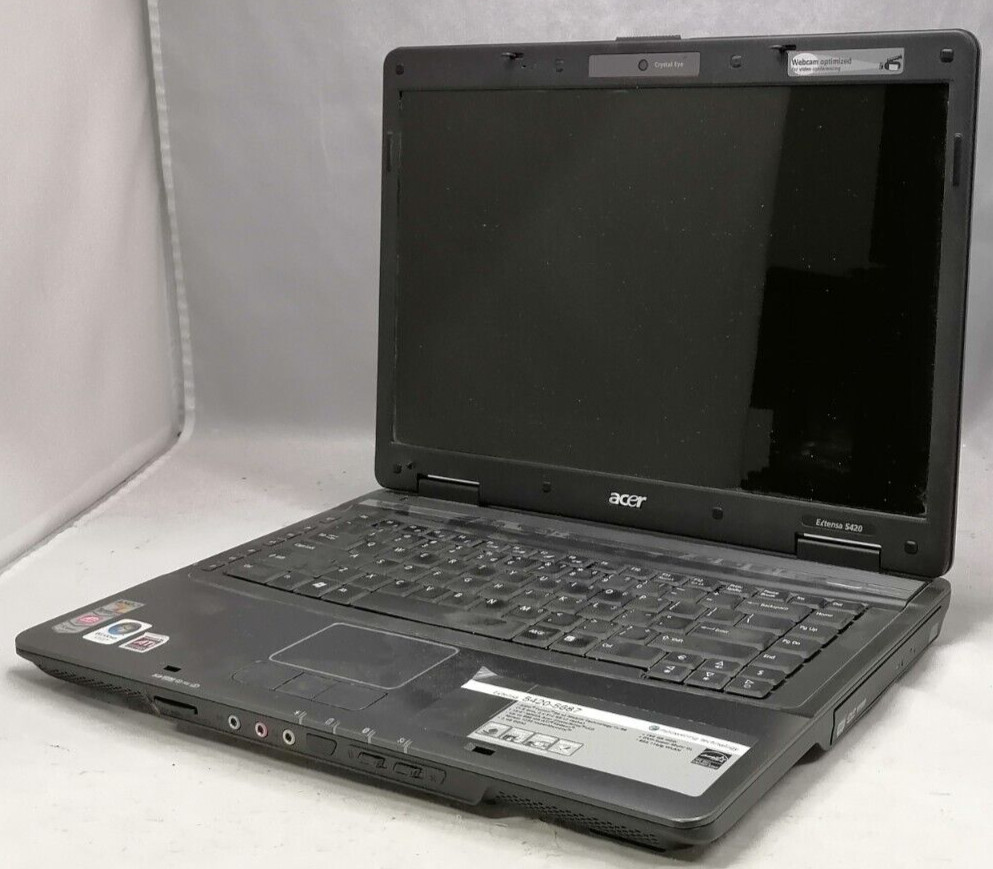 FOR PARTS 15.4″ Acer Extensa 5420-5687 (Turion 64 X2/1.6 GHz/NO RAM/NO HDD)
