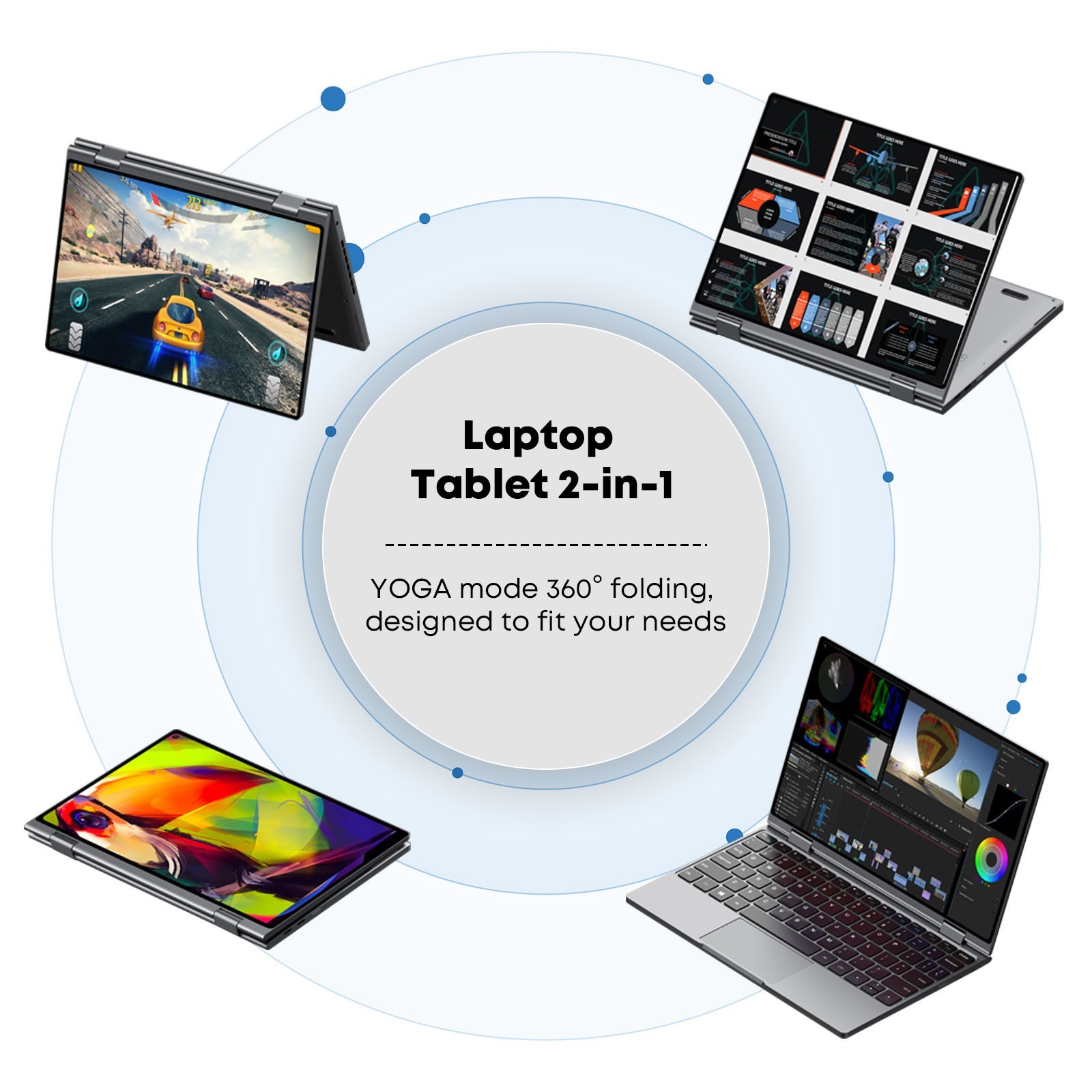 CHUWI 10.51” MiniBook X Windows 11 Laptop LPDDR5 12GB 512GB SSD Intel N5100