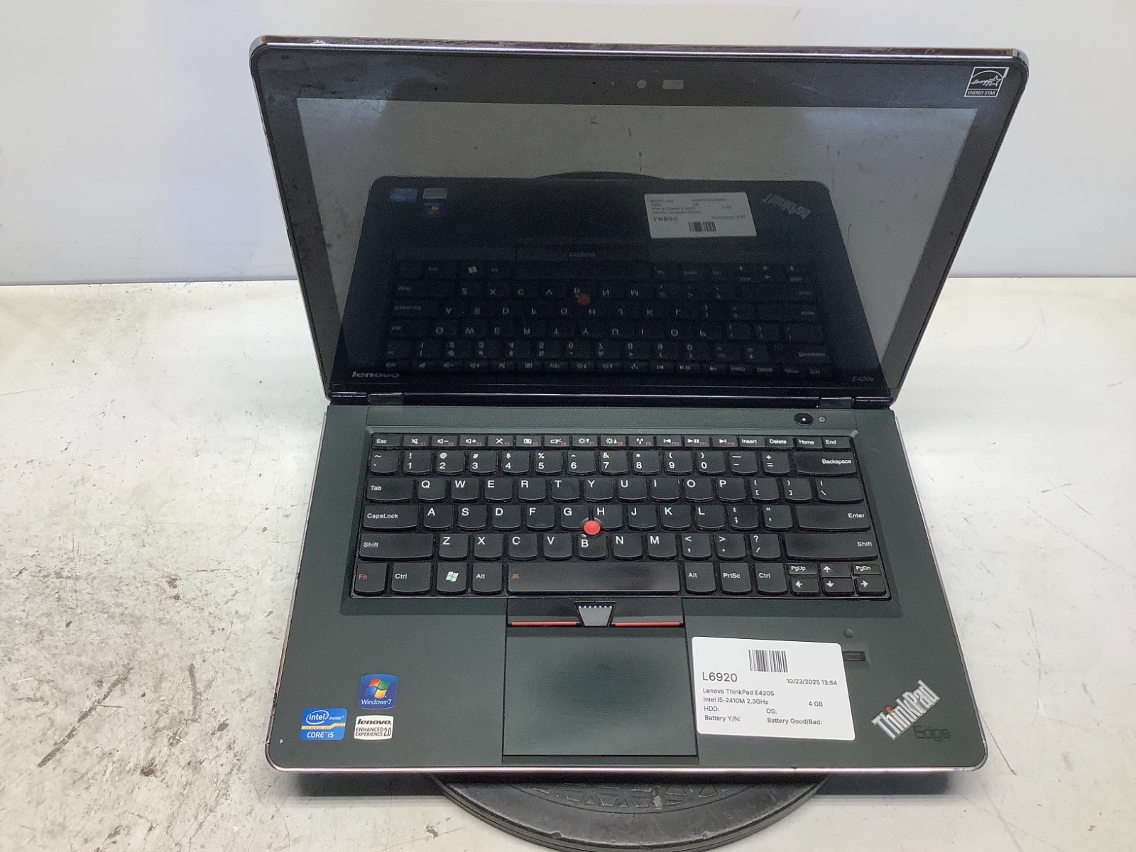 Lenovo ThinkPad E420S Intel i5-2410M 2.3GHz 4 GB NO HDD/Battery