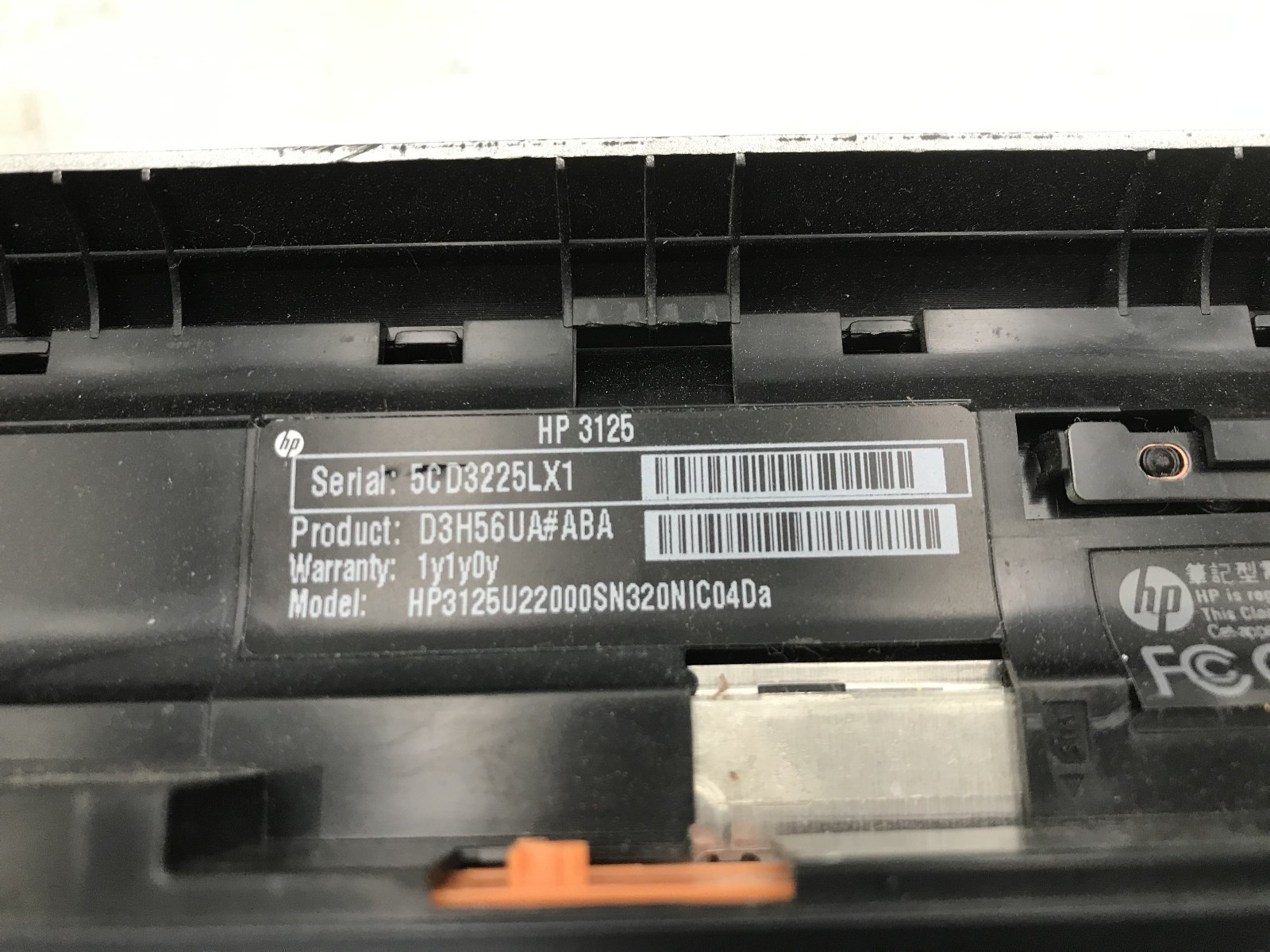 HP 3125 LAPTOP – BOOTS TO BIOS – AMD E2 2000 – NO RAM – 12″ -READ DESCRIPTION-BB