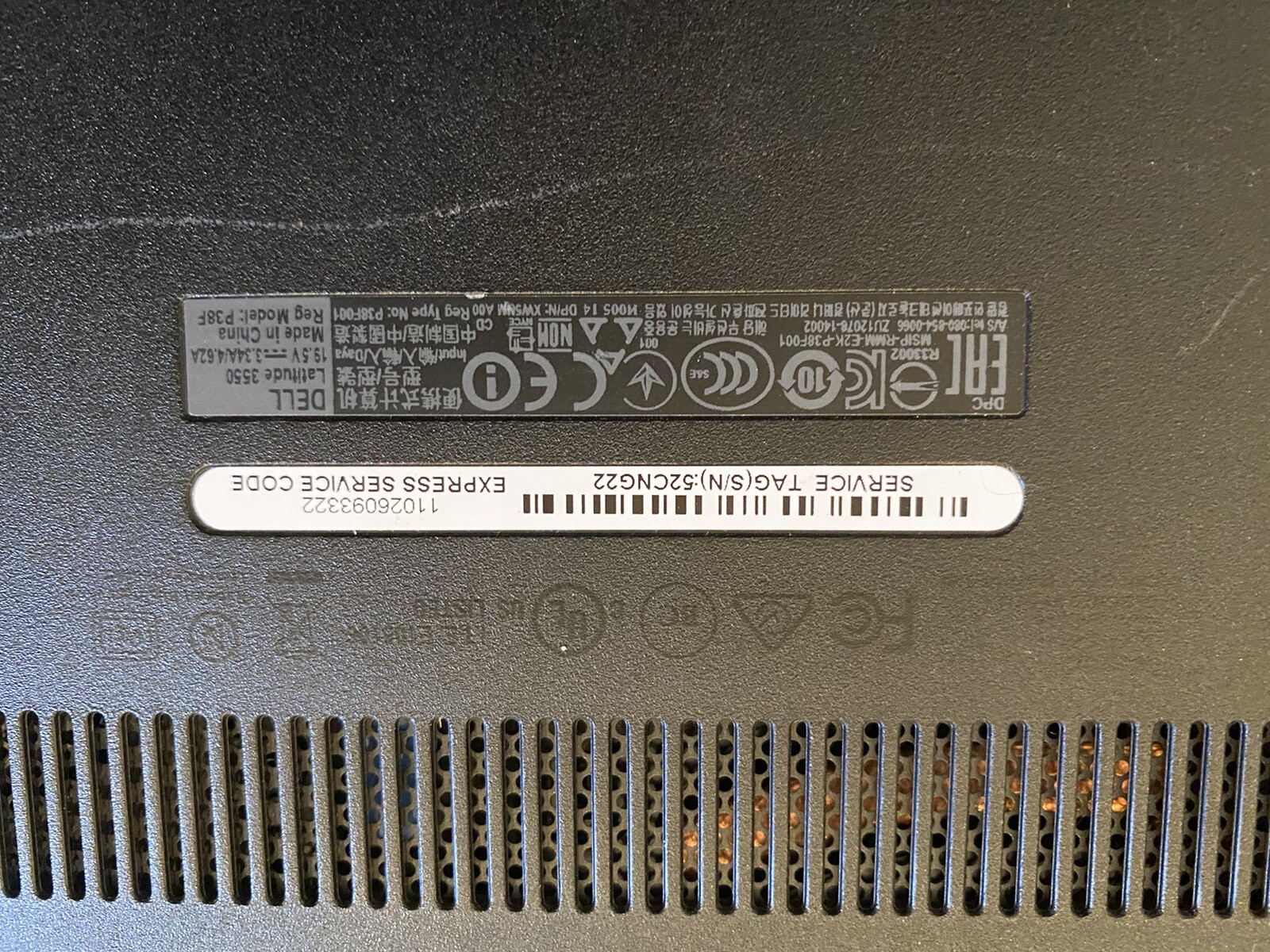 Dell latitude i3 3550 laptop 4gb ram 500gb hard drive
