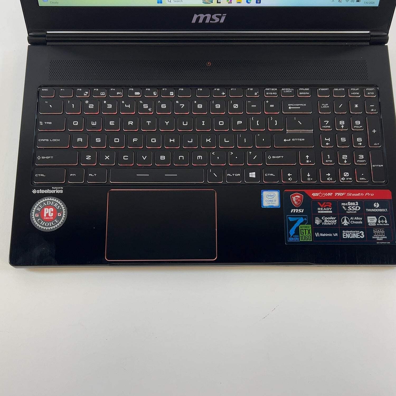 MSI Stealth GS63VR Pro MS-16K2 i7-7700HQ 32GB RAM 256GB SSD 480GB SSD GTX 1060