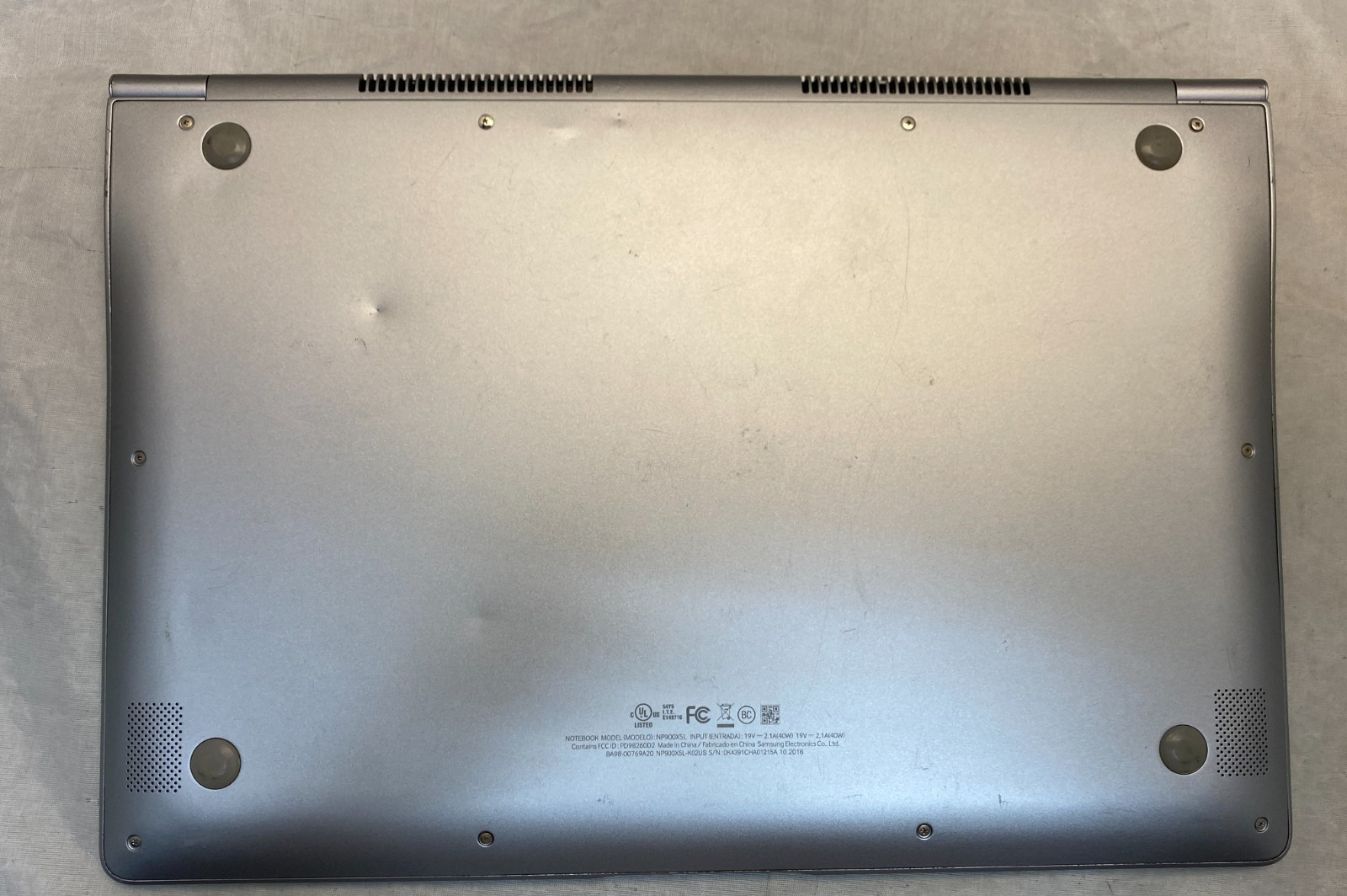 Samsung NP900X5L, Intel(R) Core(TM) i7-6500U CPU 2.50GHz 8gb RAM NO HARDRIVE
