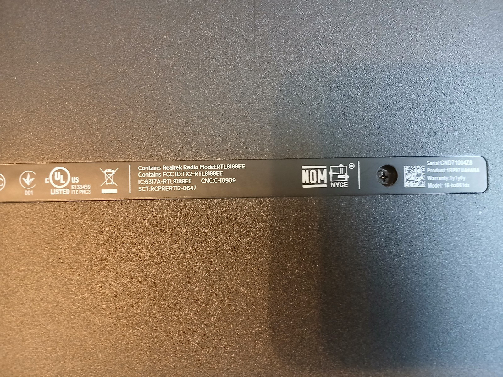 HP 15-BA009dx Laptop – Please see pictures for full details