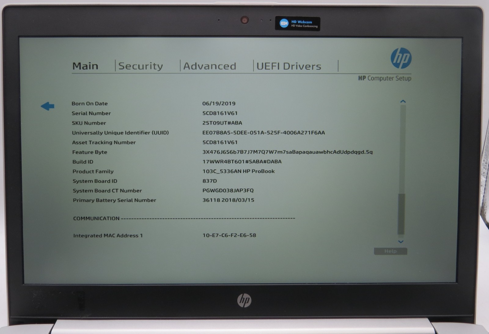 HP ProBook 450 G5/15.0″ i5-8250U @1.60GHz/8GB RAM/No Storage/No OS *READ*