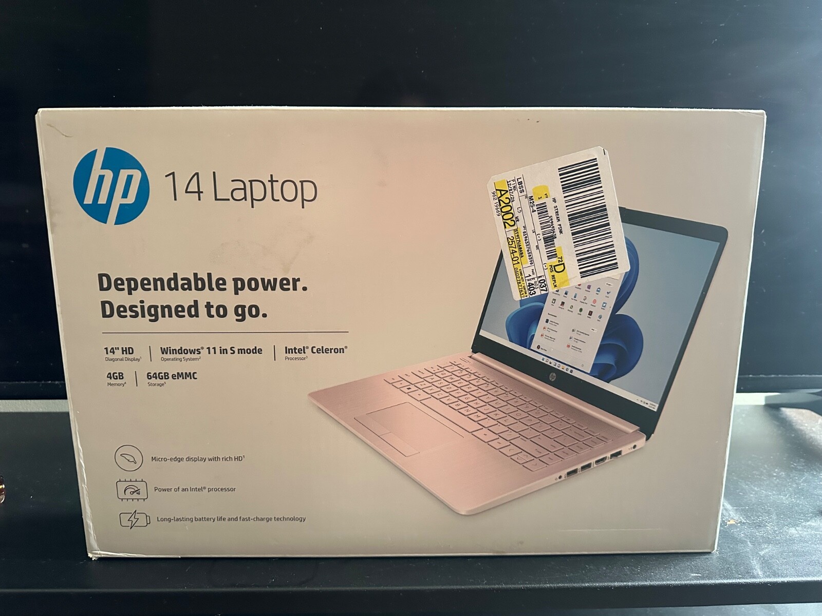 HP 14-cf2112wm 14″ (64GB eMMC, Intel Celeron N4120, 1.10GHz, 4GB RAM) Laptop…