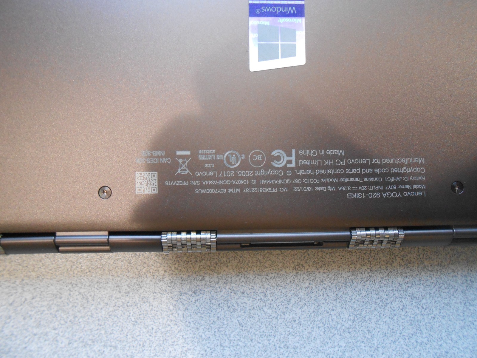 ~~LENOVO YOGA 920-13IKB LAPTOP i7 8550U 1.8GHZ 13″ TOUCH 8GB 256GB WINDOWS 10~~
