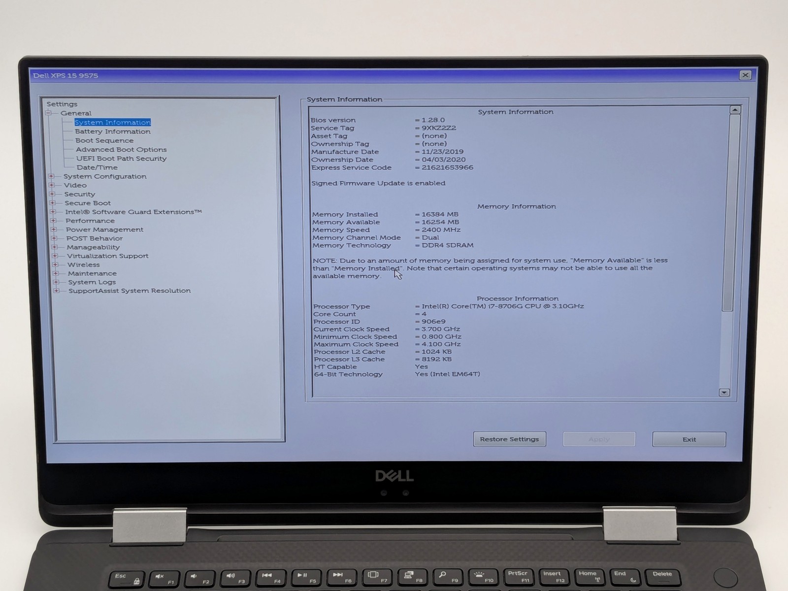 Dell XPS 15 9575 2-in-1 15″ FHD Touch I7-8706G 1TB SSD 16GB W11P *READ*