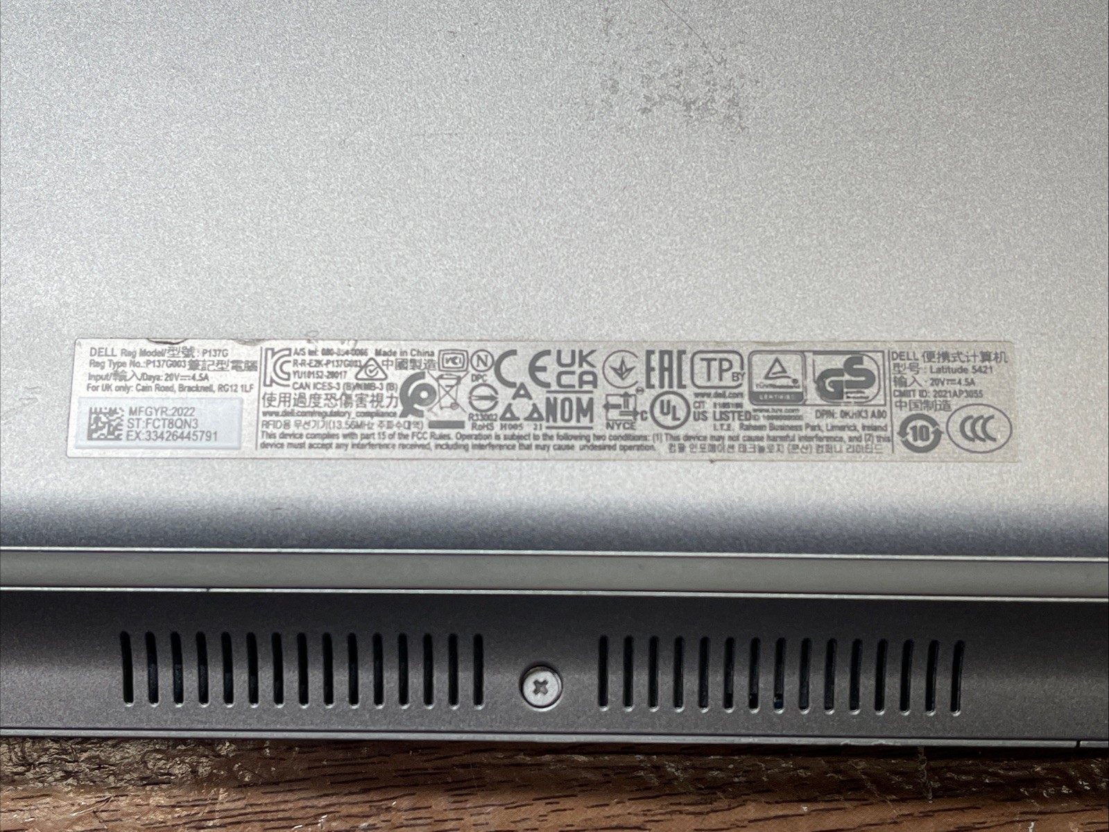 Dell Latitude 5421 Intel Core i5-11500H 2.4 GHz 16GB RAM 256GB SSD