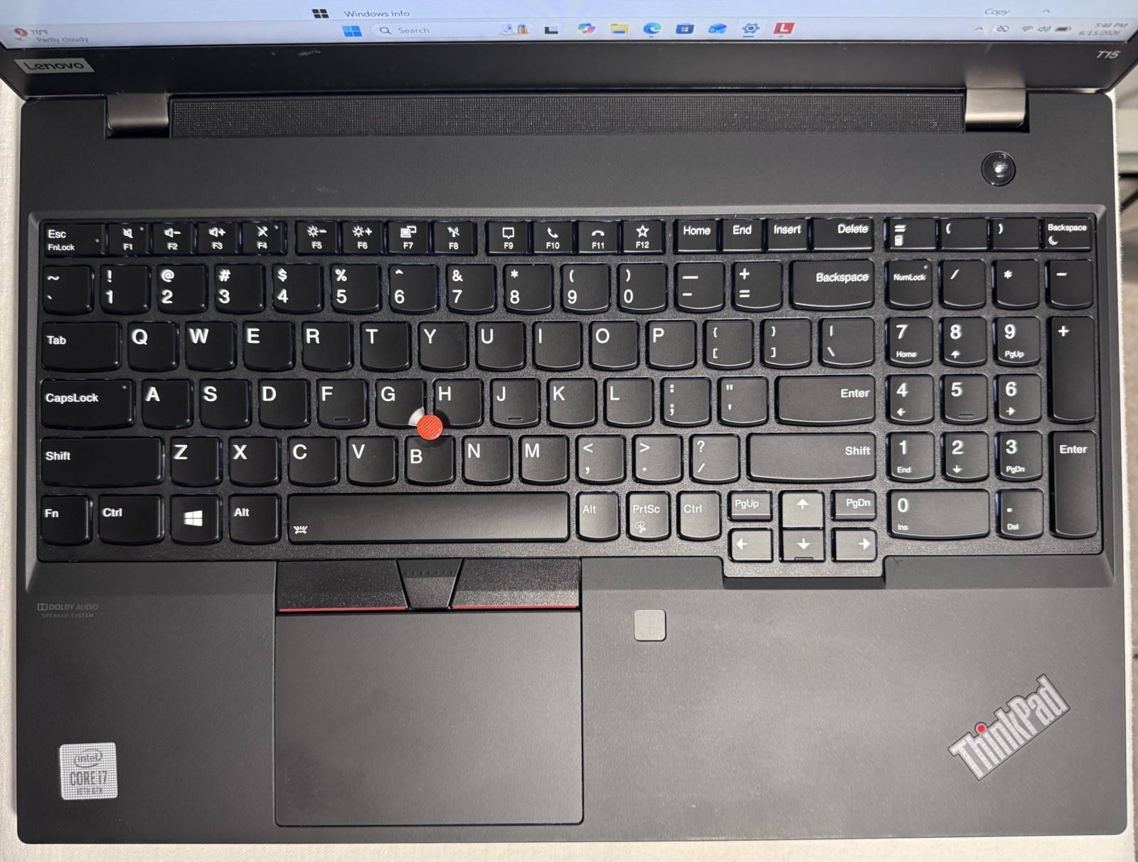 LENOVO ThinkPad T15 Gen1 i7 15.6″ 8GB RAM 512GB SSD WIN11P
