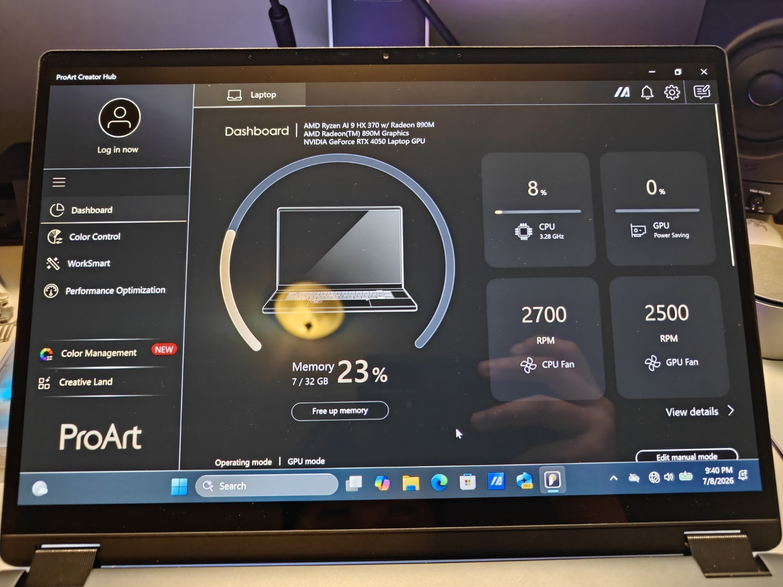 ASUS ProArt PX13 13.3″ 3K Touch 60Hz OLED Ryzen AI9 HX370 RTX4050 32 GB RAM