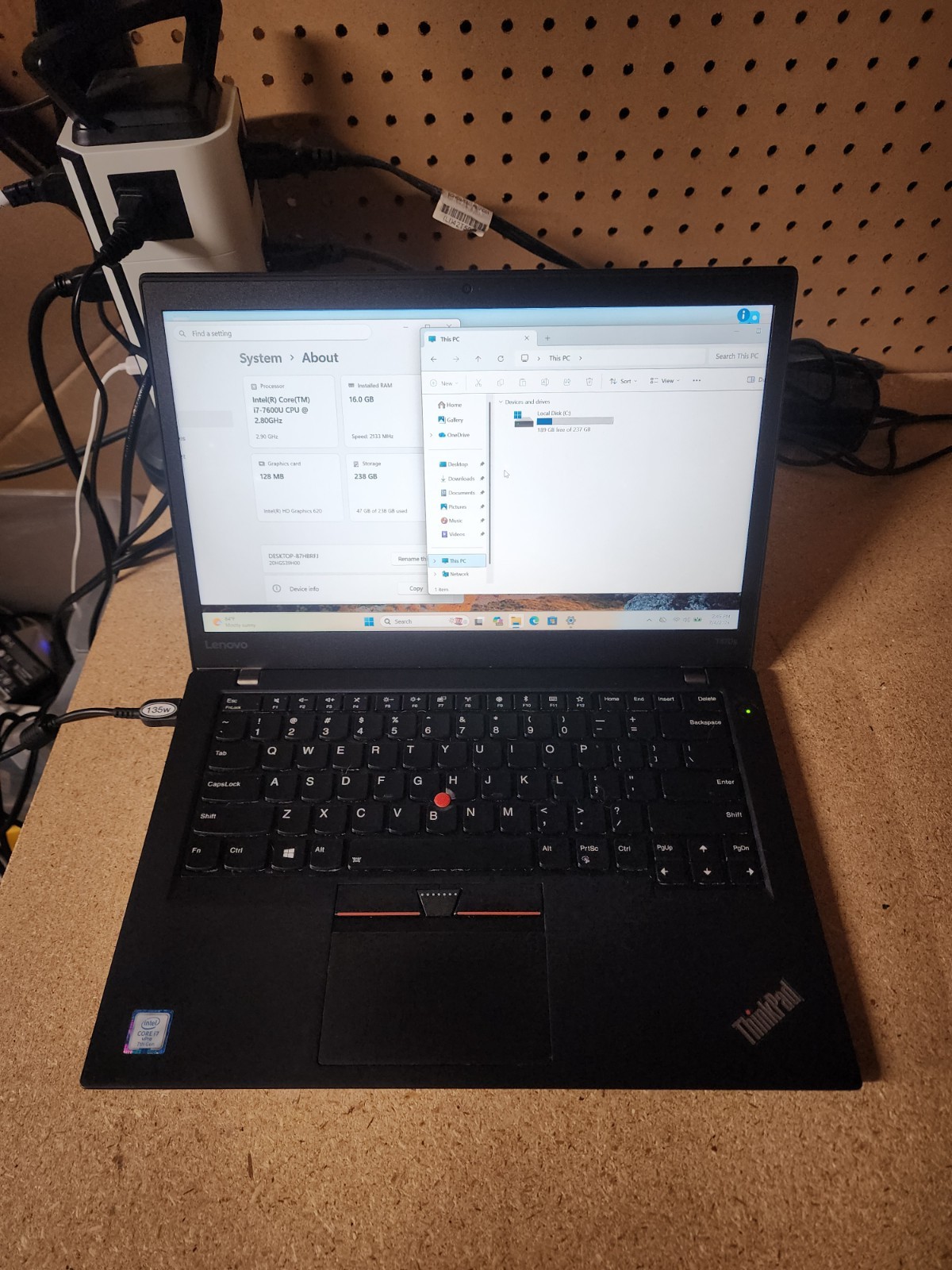 Lenovo ThinkPad T470s i7-7600U 2.8GHz 16GB RAM 256GB SSD Win 11 Pro