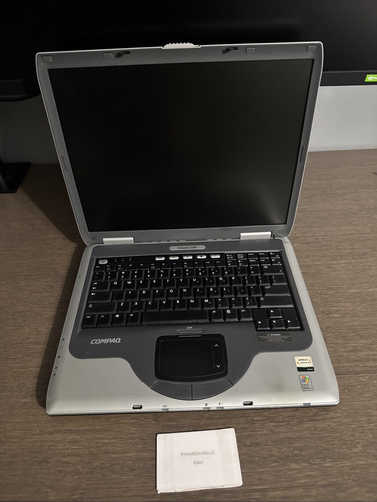 HP Compaq Presario 2100 CRVSA-02T1-75 Untested Laptop FOR PARTS AS IS