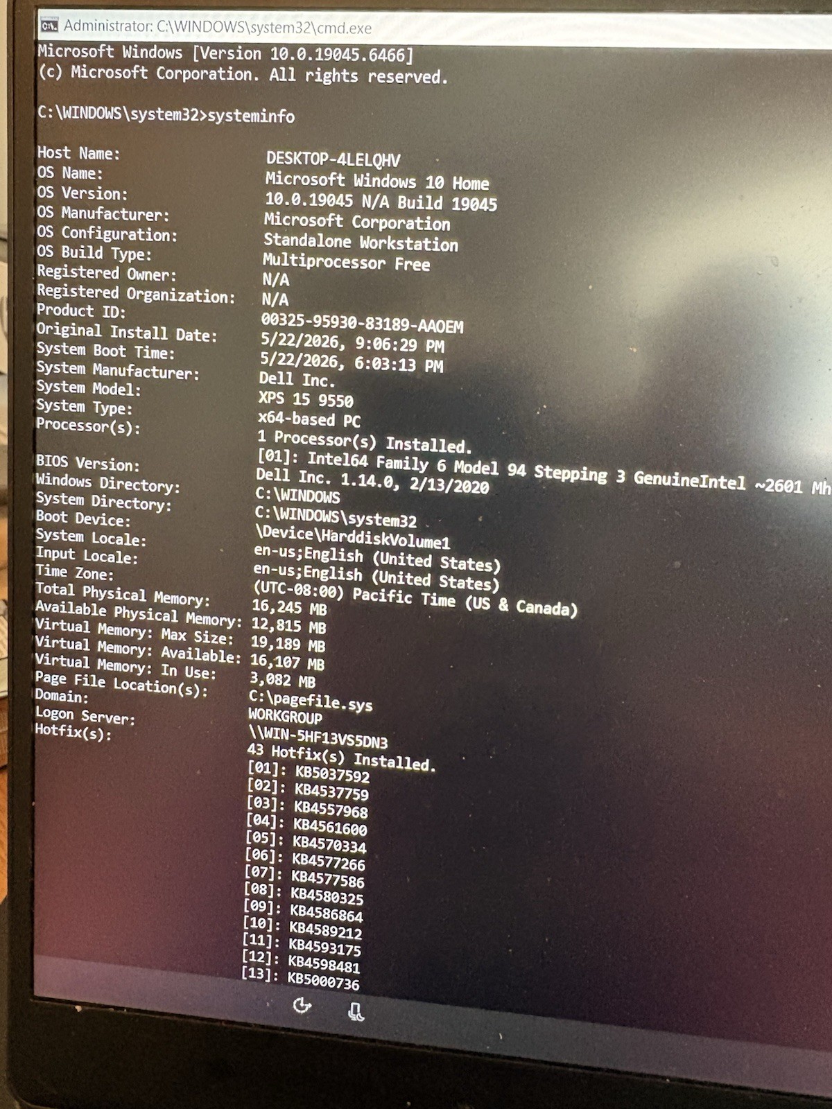 Dell XPS 15 9550 15in i7-6th Gen 16GB 512GB SSD GTX 960M Win10