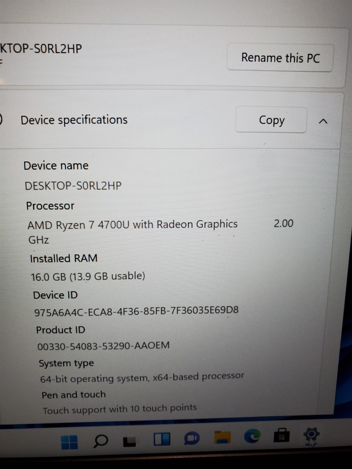 Lenovo Thinkbook 14 G2 14″ Laptop AMD Ryzen 7 4700U 16GB RAM 256GB SSD Win11 #69