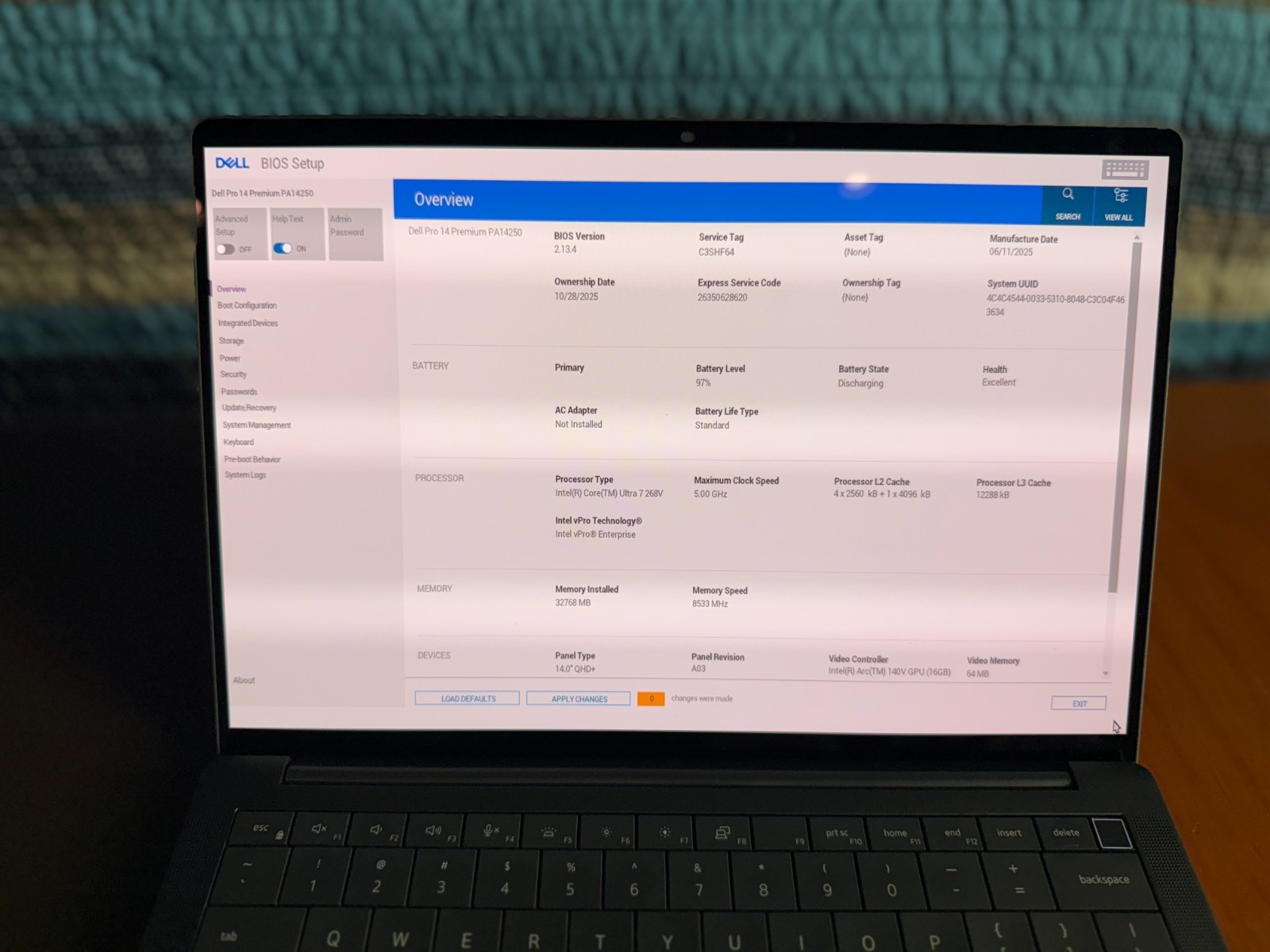 Dell Pro 14 Premium (PA14250) Ultra 7 268V 32GB 1TB QHD+ OLED Touch 5G LTE WWAN