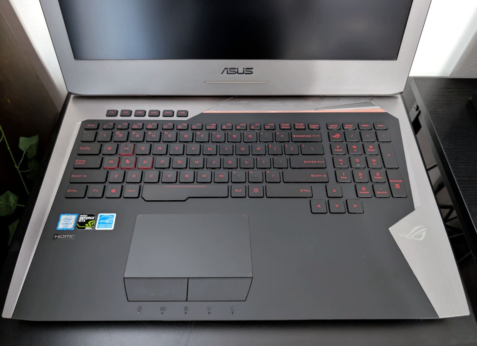Asus G752VL Gaming Laptop | i7-6700HQ Nvidia 965M 256GB SSD 1TB HDD 16GB Grade A